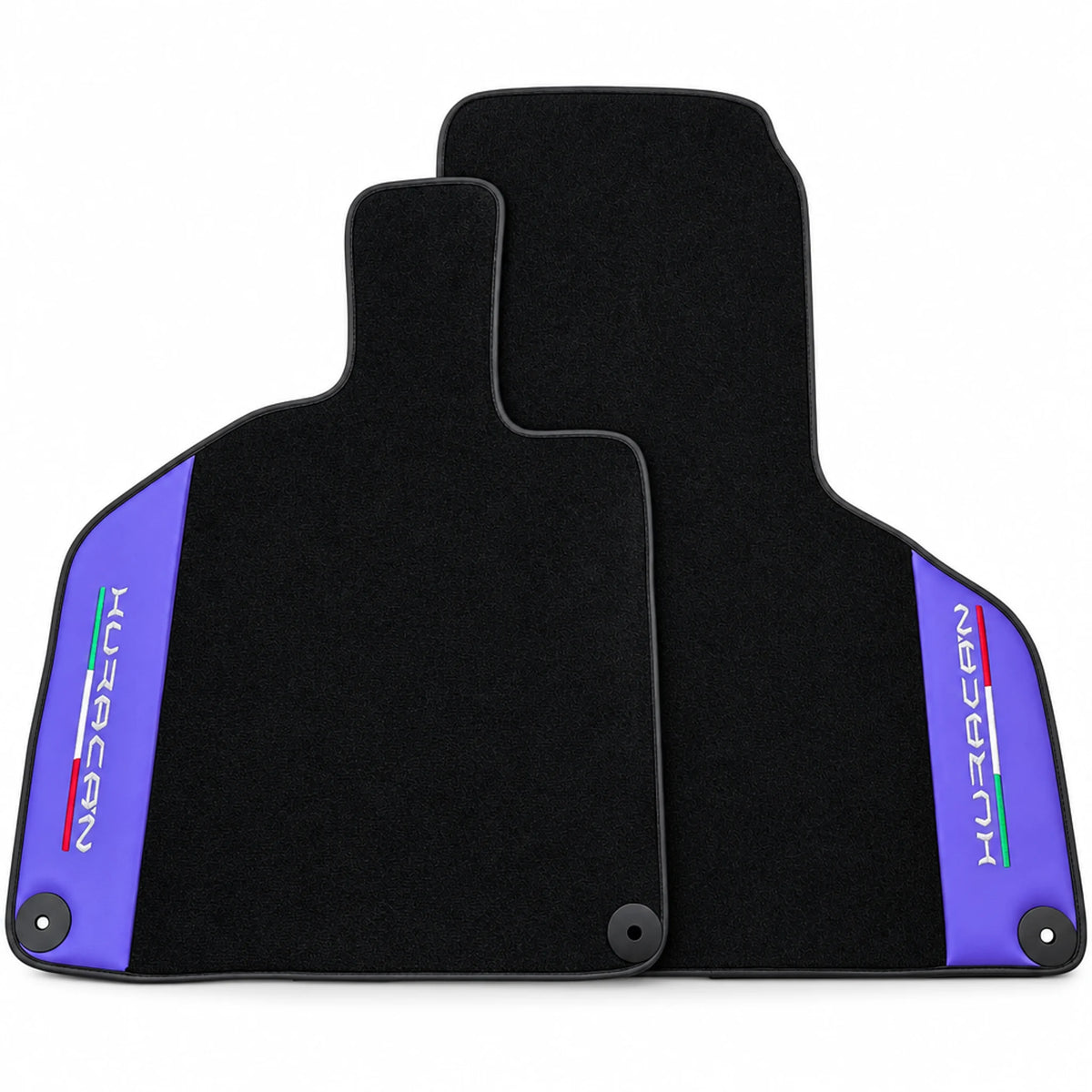 Purple Leather Black Floor Mats for Lamborghini Huracan | Black Trim - AutoWin