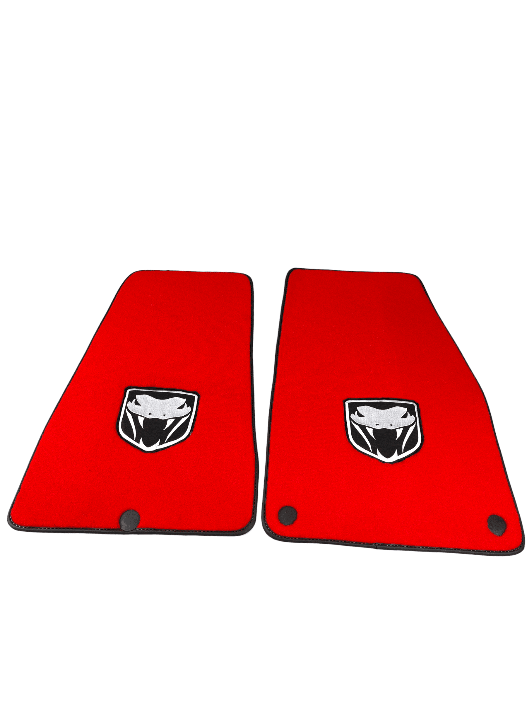 Red Floor Mats For Dodge Viper (2003-2006) With Emblem Tailored - AutoWin