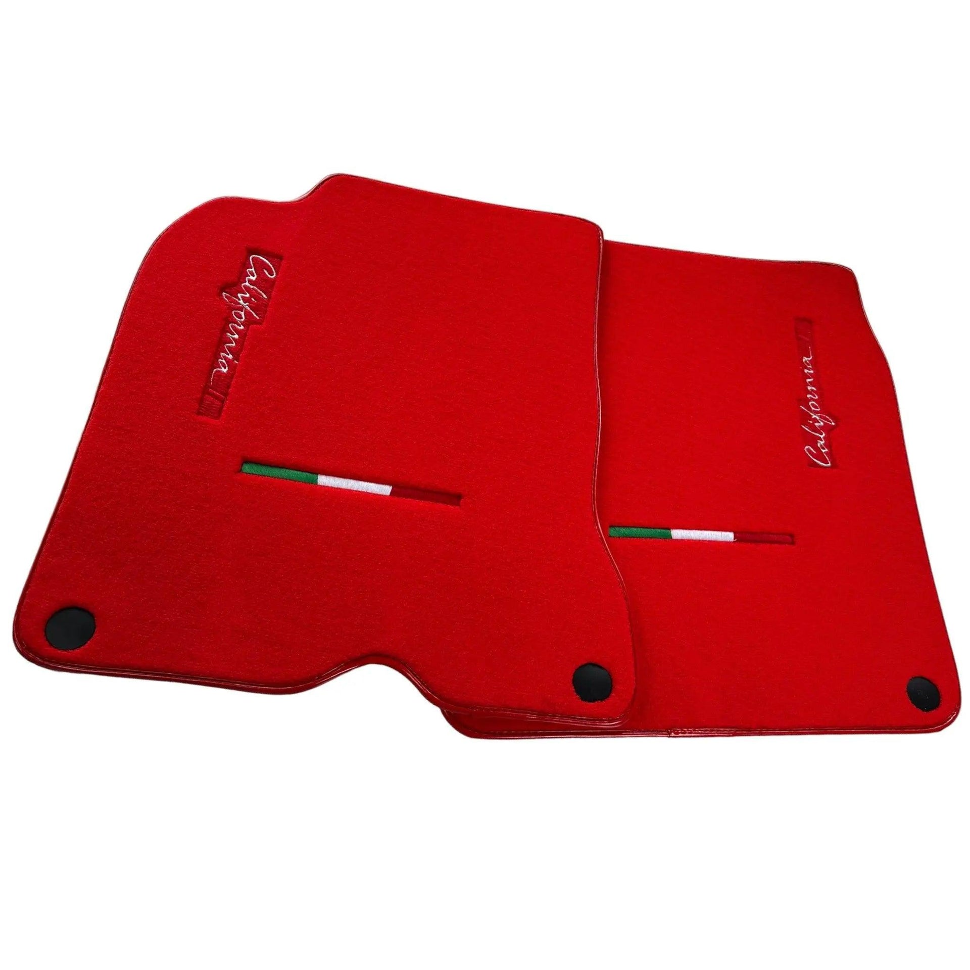 Red Floor Mats For Ferrari California T 2015–2018 - AutoWin
