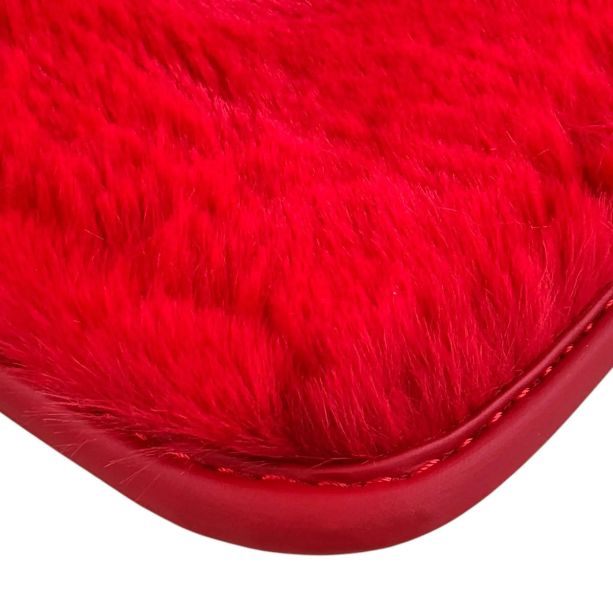 Red Sheepskin Floor Mats for Ferrari Roma (2021-2027)