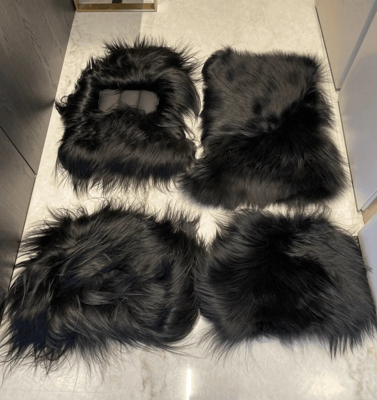 Sheepskin Floor Mats For Rolls Royce Ghost Series II (2021-2024) Er56 Design Brand - AutoWin
