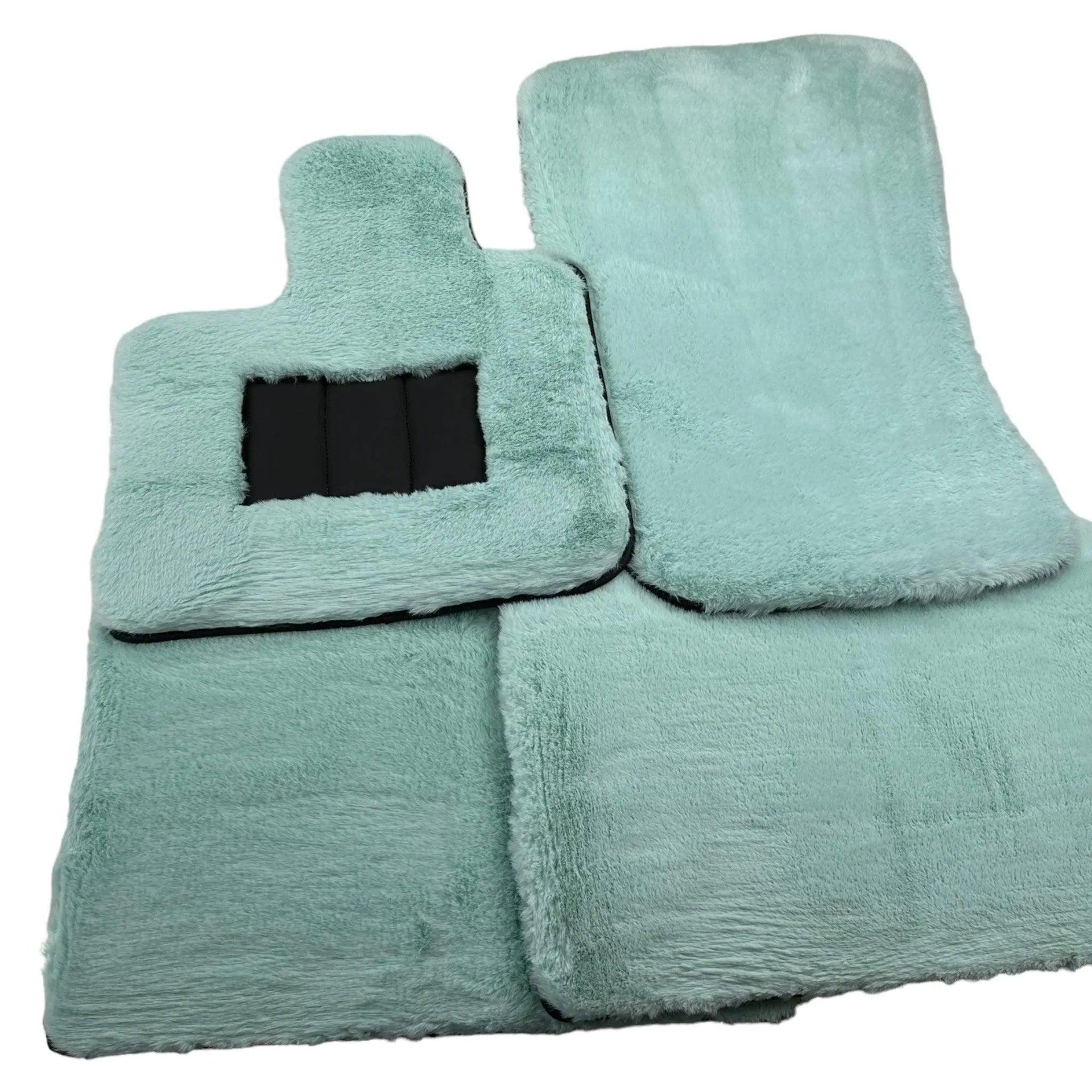 Tiffany Blue Sheepskin Floor Mats For Rolls Royce Shadow 1965-1977 - AutoWin