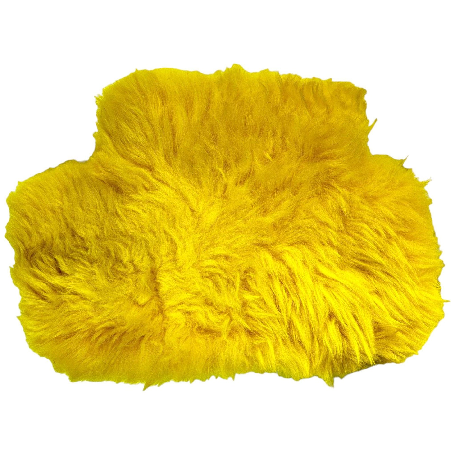 Yellow Sheepskin Floor Mats for Rolls Royce Wraith (2013–2023) ER56 Design Brand - AutoWin