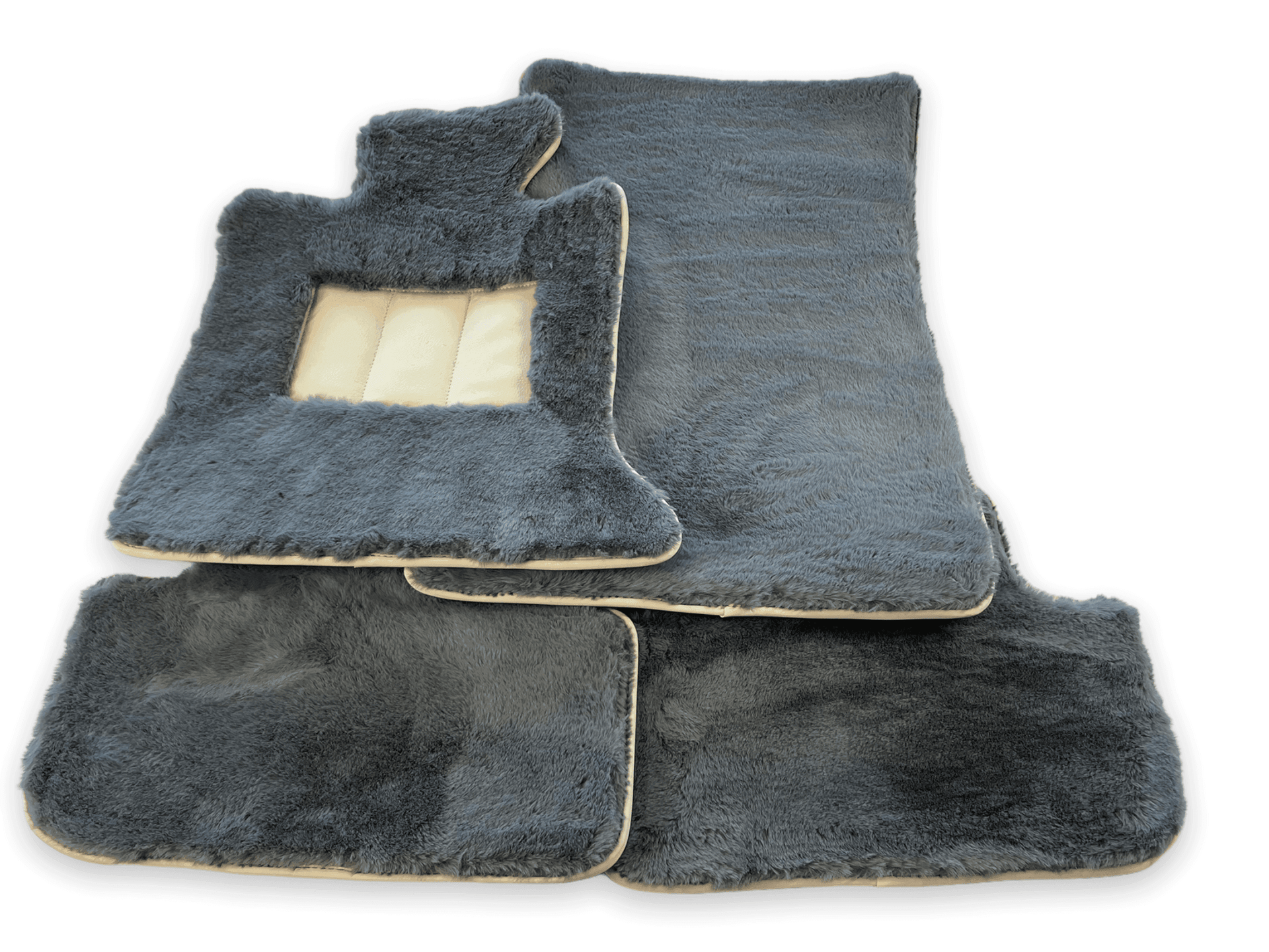 Sheepskin Floor Mats For Rolls Royce Ghost Series II (2021-2024) ER56 Design Brand - AutoWin