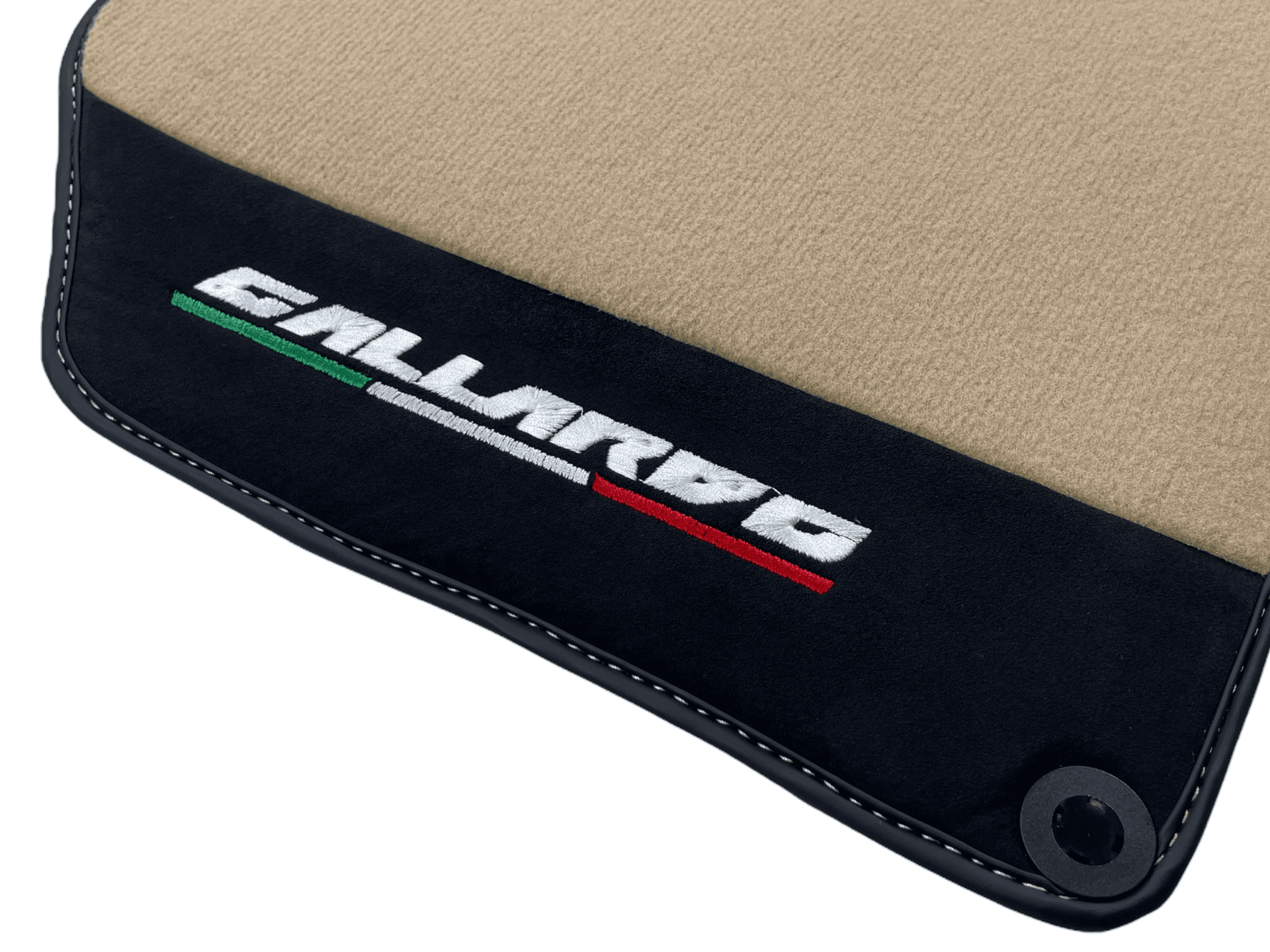Beige Floor Mats for Lamborghini Gallardo With Alcantara Leather - AutoWin
