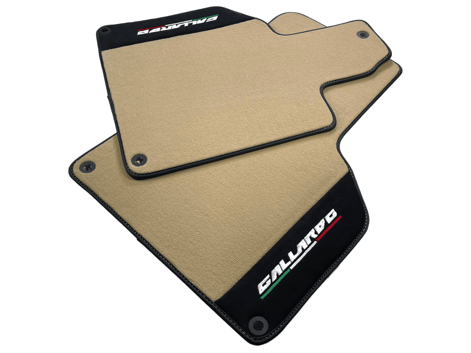 Beige Floor Mats for Lamborghini Gallardo With Alcantara Leather - AutoWin