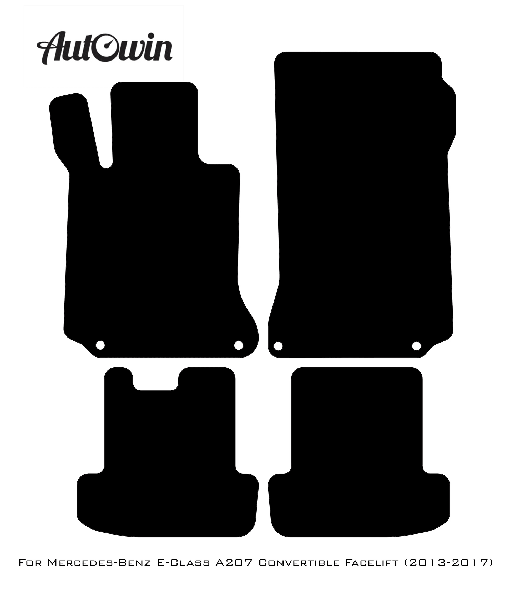 Beige Floor Mats For Mercedes Benz E-Class A207 Convertible Facelift (2013-2017) | Limited Edition - AutoWin