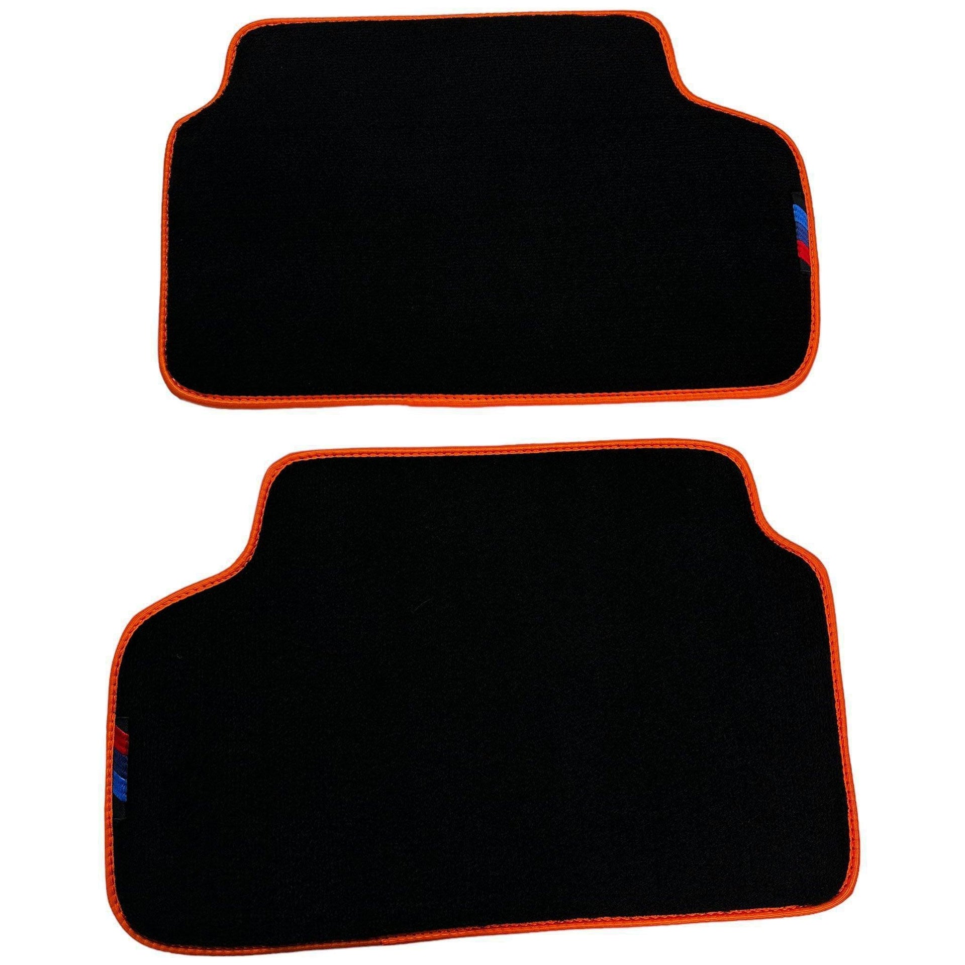 Black Floor Mats For BMW 1 Series F20 | Orange Trim - AutoWin