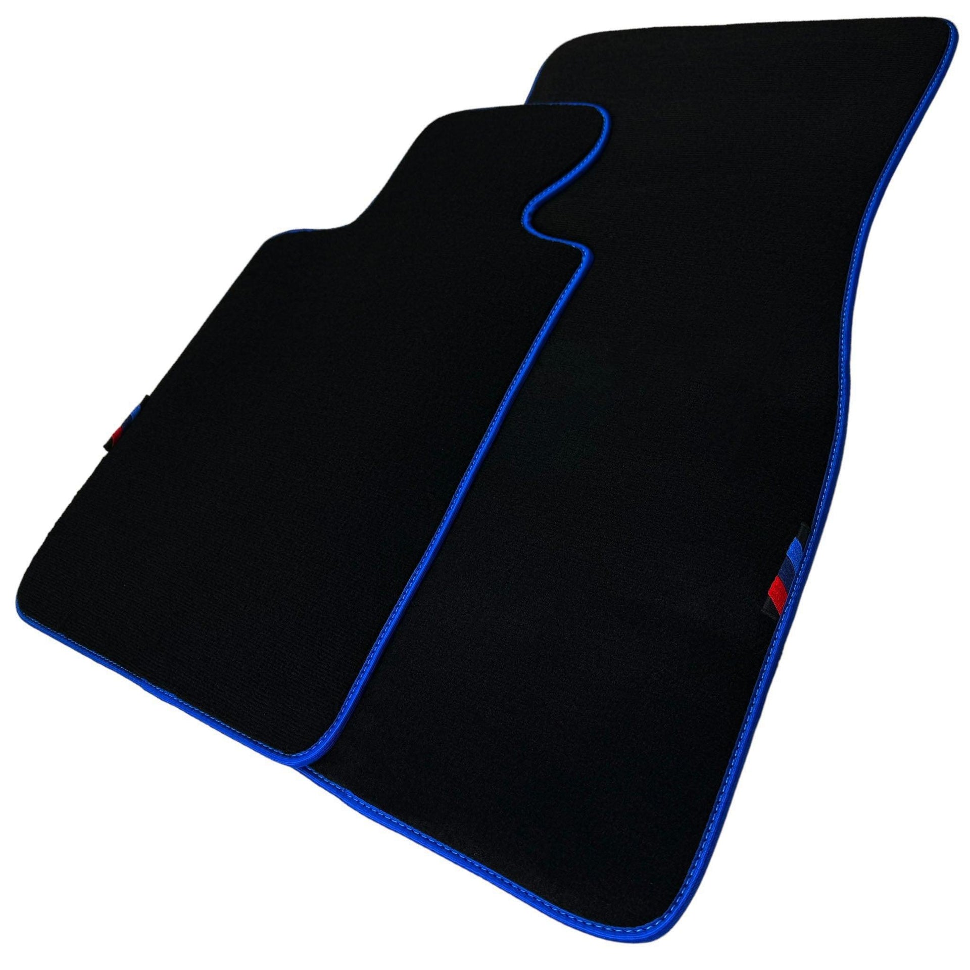 Black Floor Mats For BMW 3 Series E46 Coupe | Blue Trim - AutoWin