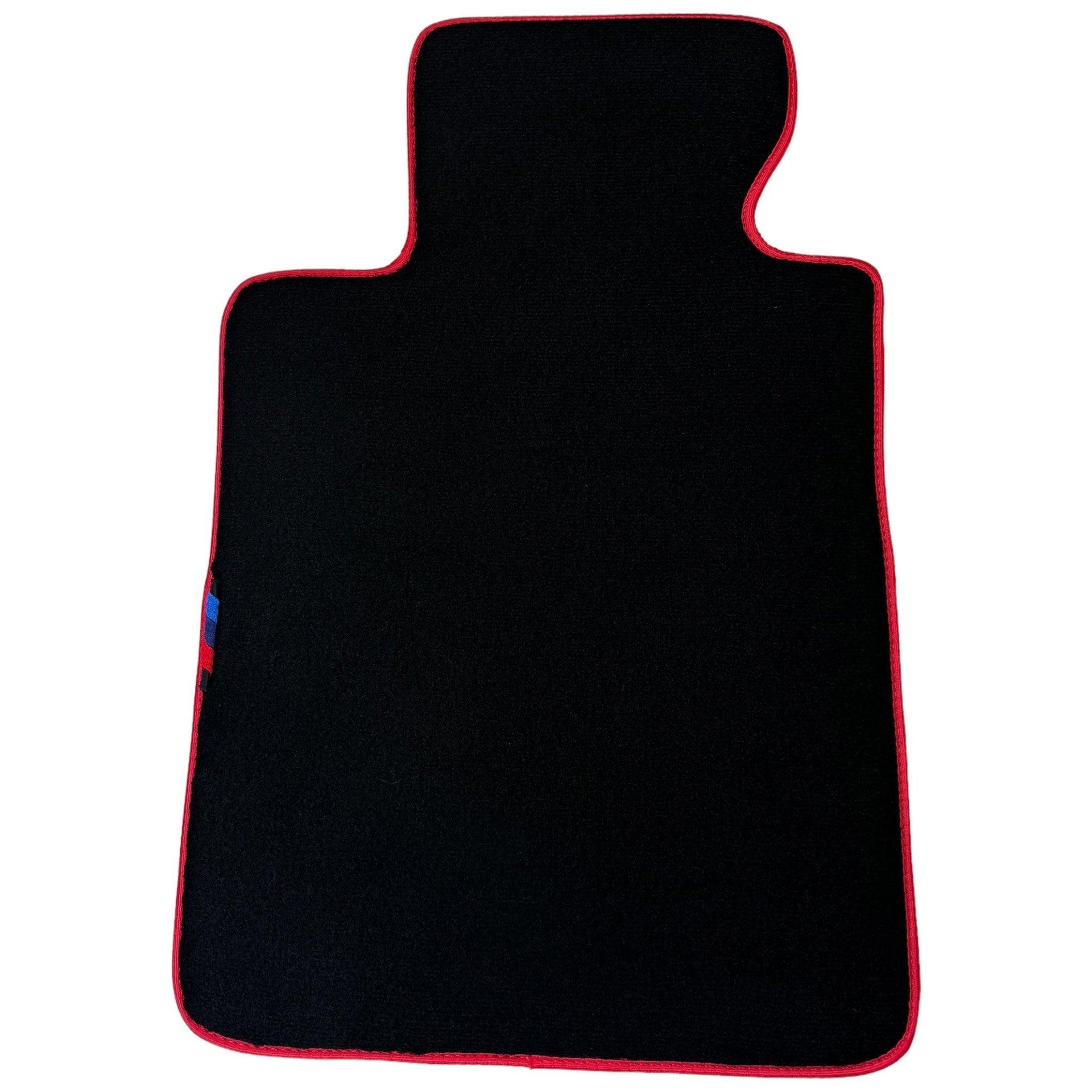 Black Floor Mats For BMW 3 Series E46 Coupe | Red Trim - AutoWin