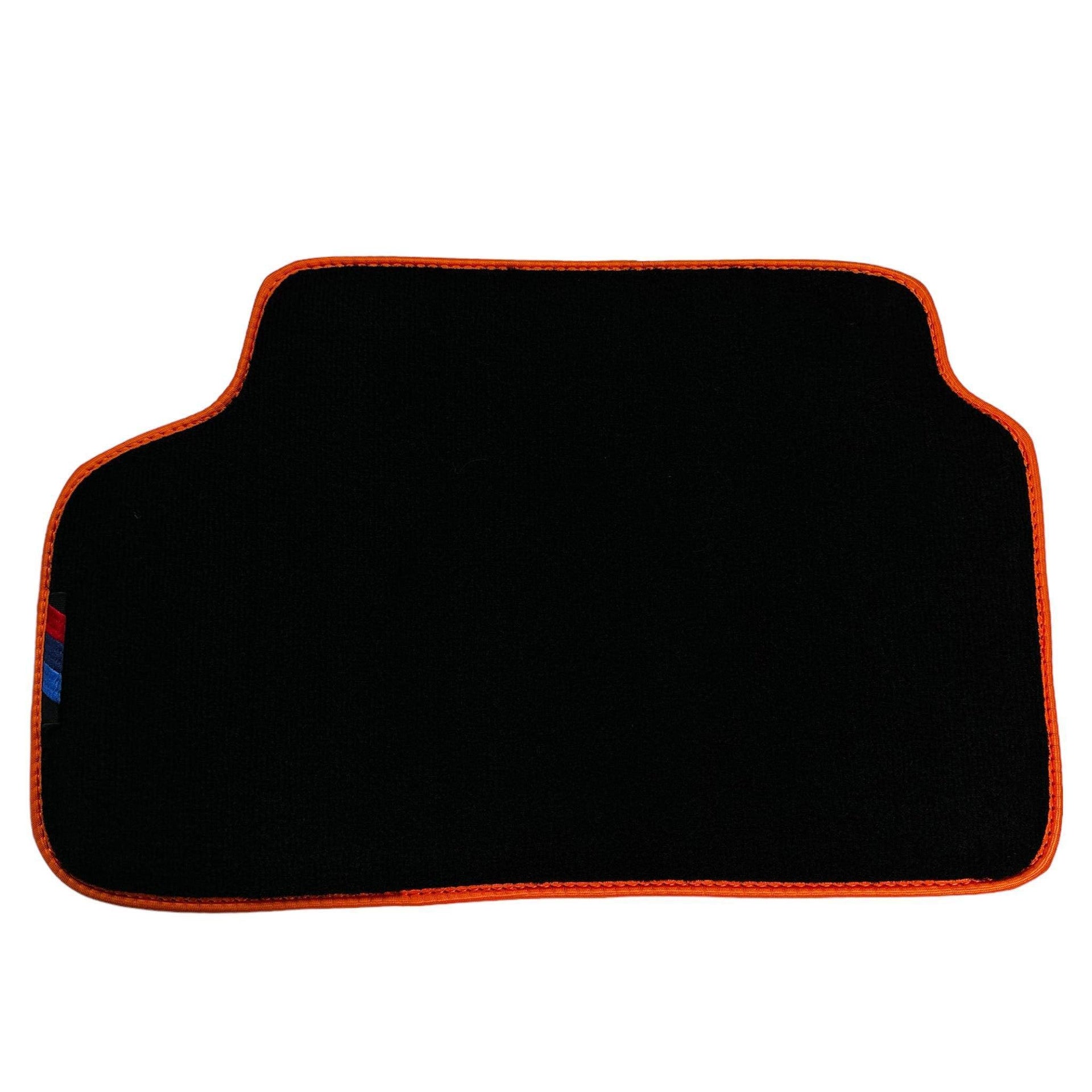 Black Floor Mats For BMW 3 Series E92 | Orange Trim - AutoWin