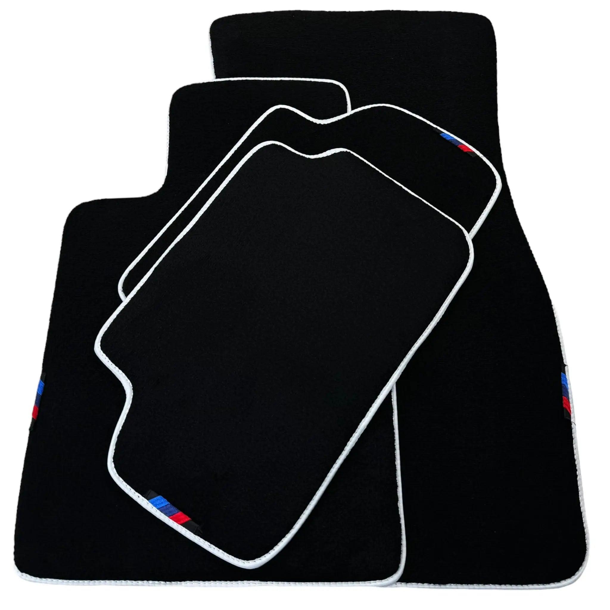 Black Floor Mats For BMW 3 Series F36 Gran Coupe | | White Trim - AutoWin