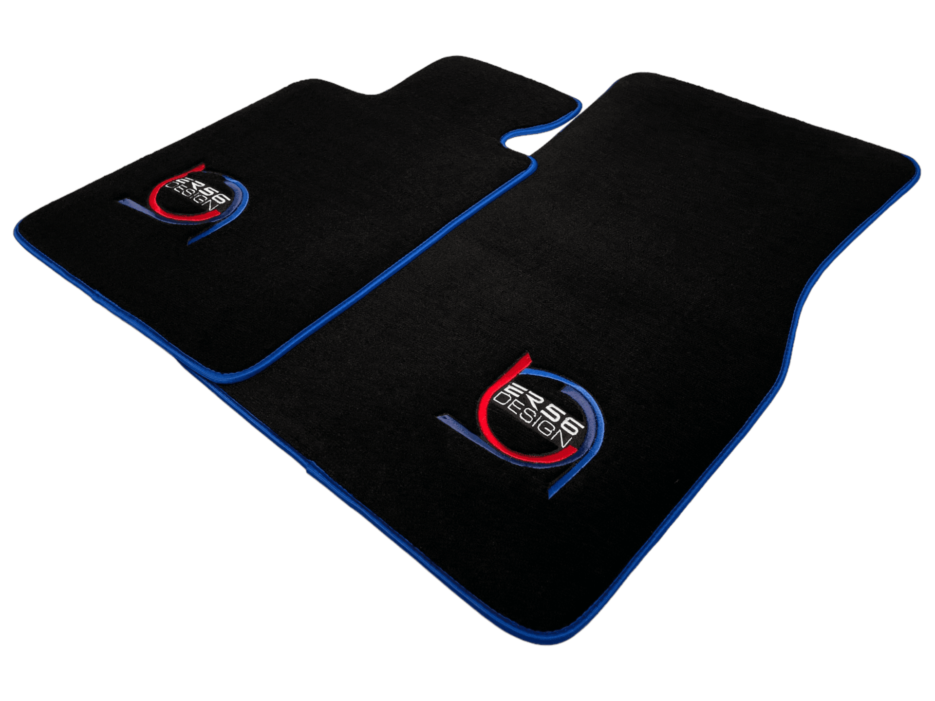 Black Floor Mats For BMW 6 Series E24 Coupe ER56 Design Limited Edition Blue Trim - AutoWin