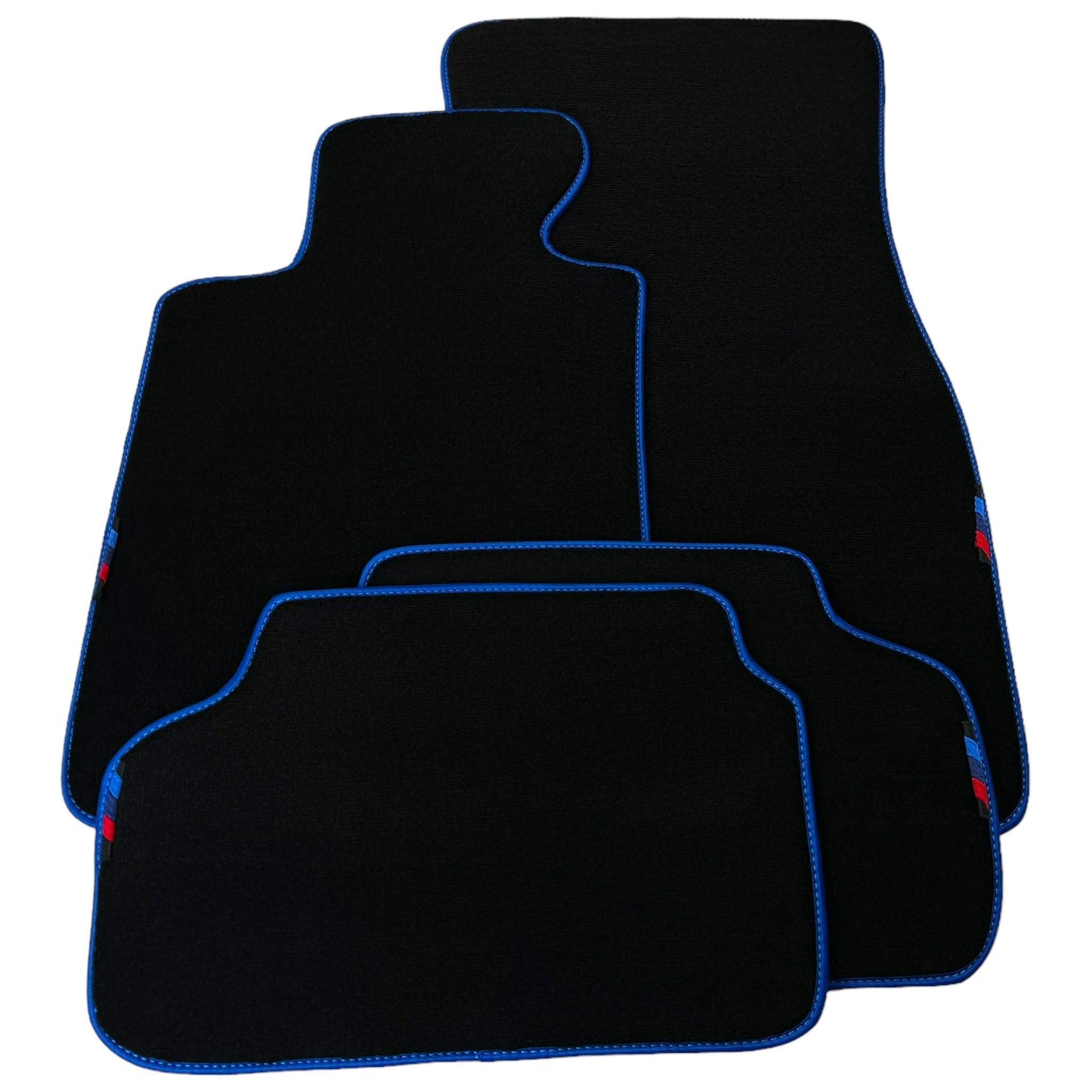 Black Floor Mats For BMW 6 Series G32 GT Gran Turismo | Blue Trim AutoWin Brand - AutoWin