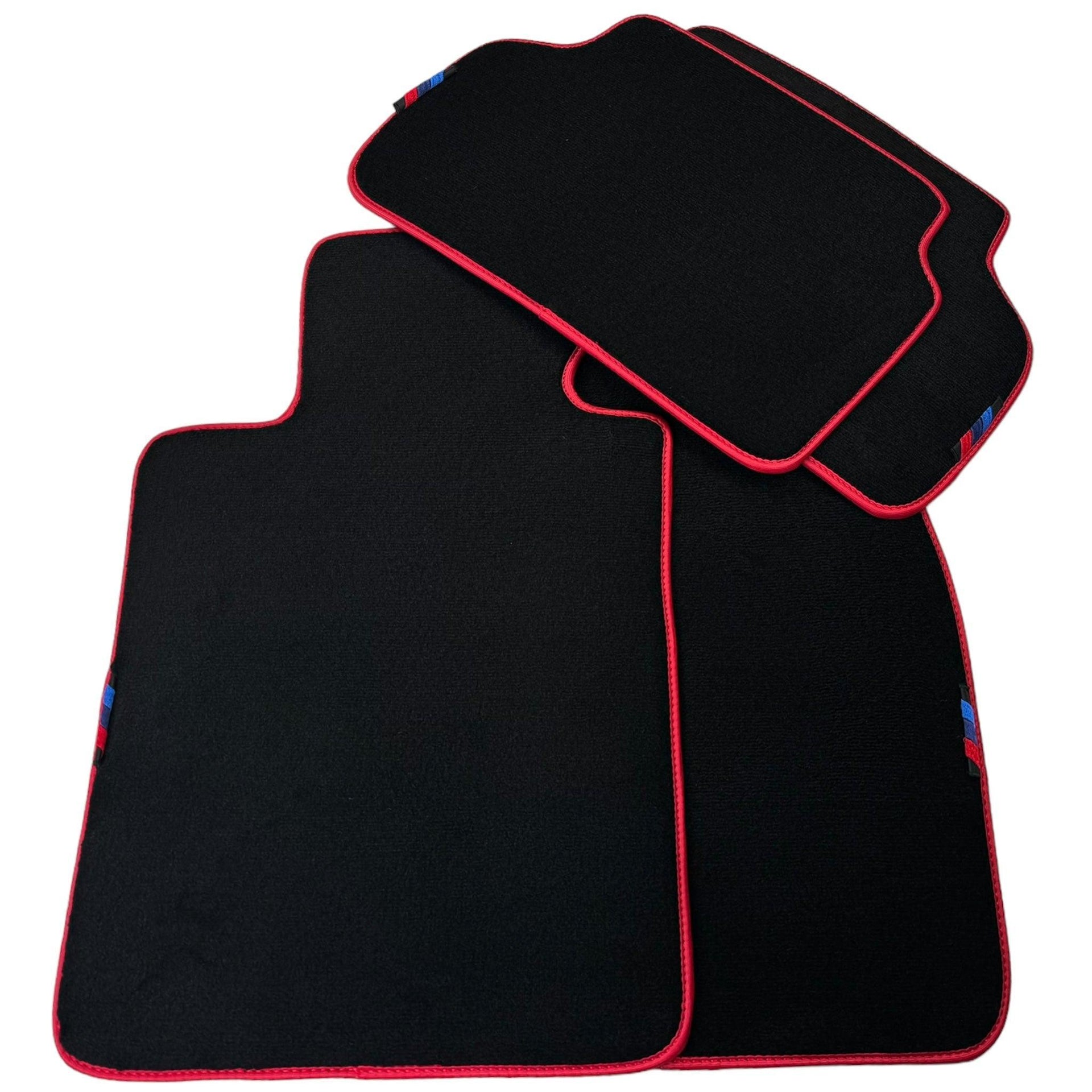 Black Floor Mats For BMW 7 Series G12 | Red Trim AutoWin Brand - AutoWin