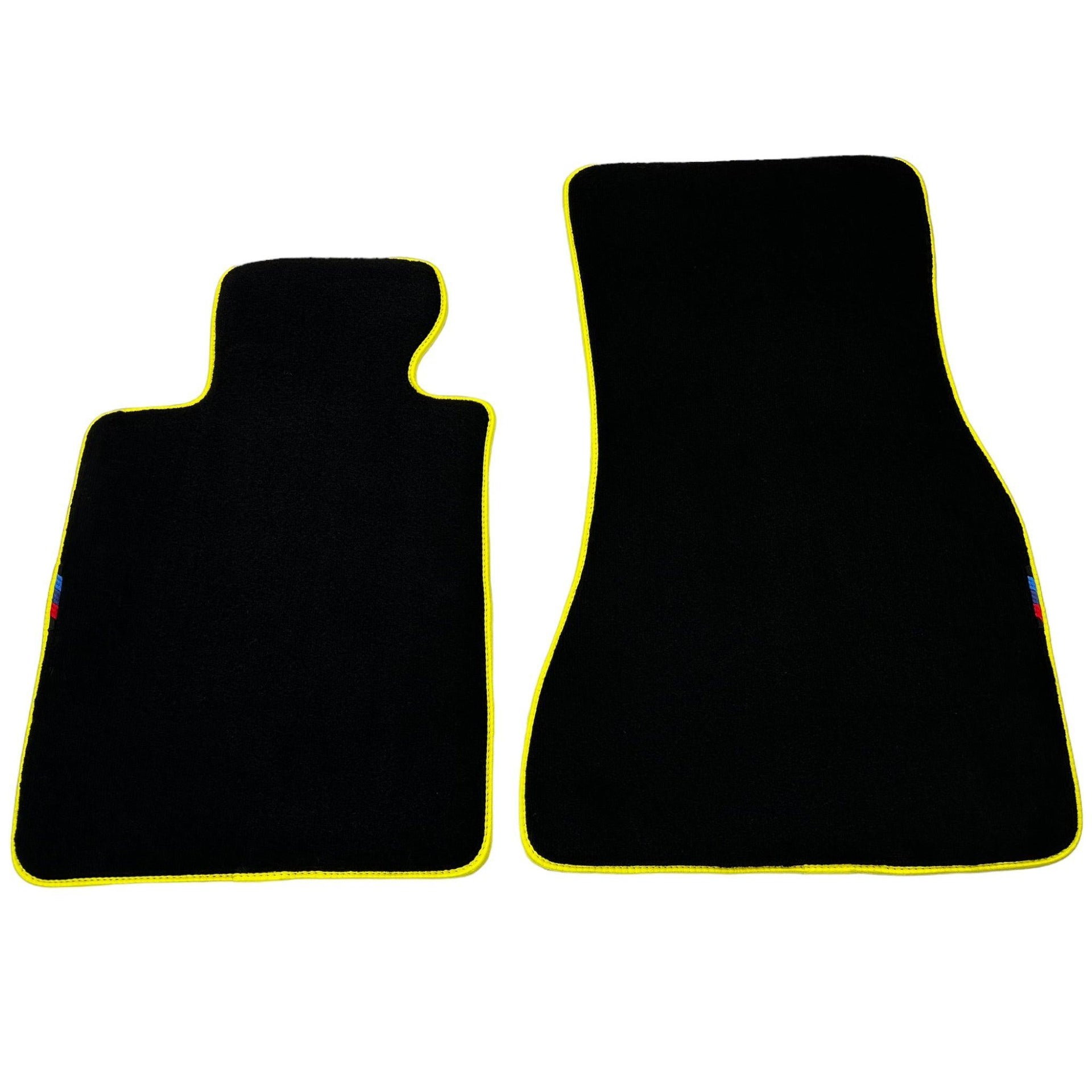 Black Floor Mats For BMW M2 Series F87 | Yellow Trim AutoWin Brand - AutoWin