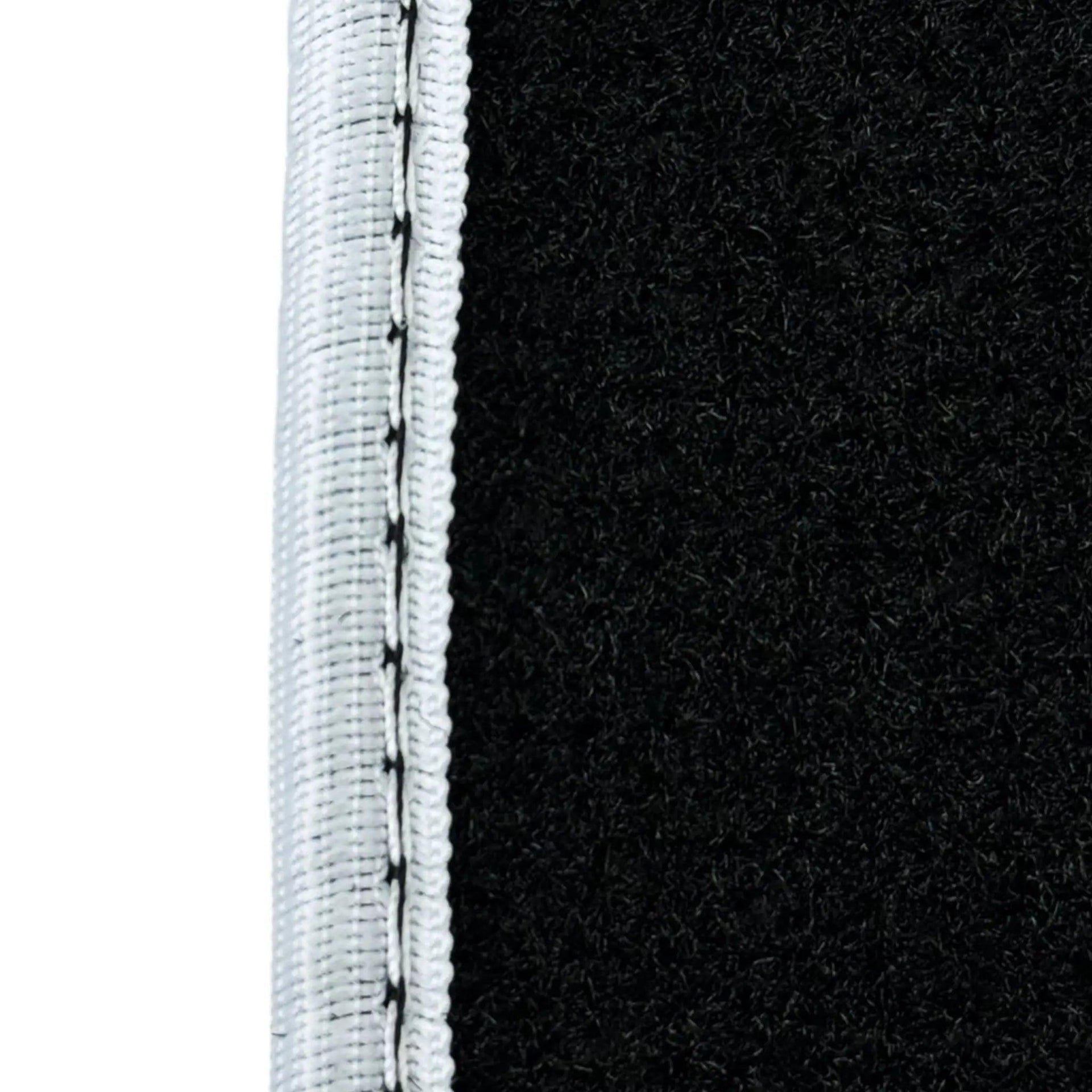 Black Floor Mats For BMW M3 F80 Series | White Trim AutoWin Brand - AutoWin