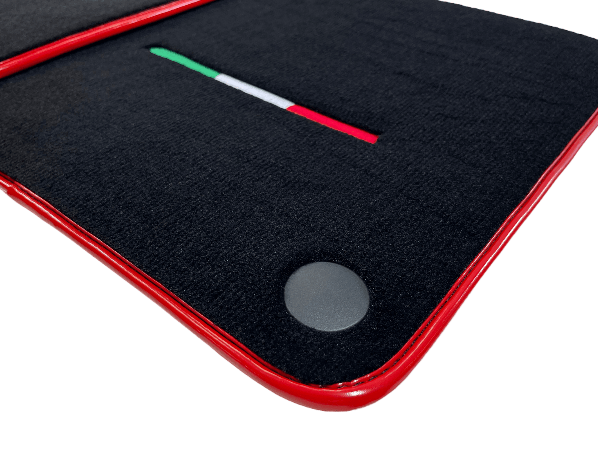 Black Floor Mats For Ferrari 599 Coupe 2006-2012 With Red Trim - AutoWin