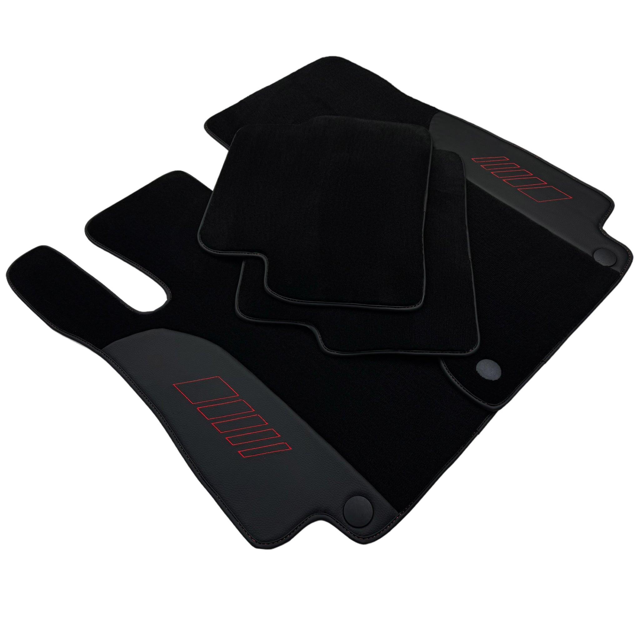 Black Floor Mats For Mercedes Benz S-Class V223 (2021-2023) Hybrid | AutoWin Edition - AutoWin