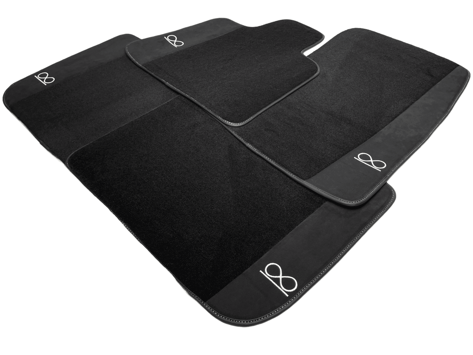 Black Floor Mats for Rolls Royce Shadow 1965-1977 Fluorescent - AutoWin