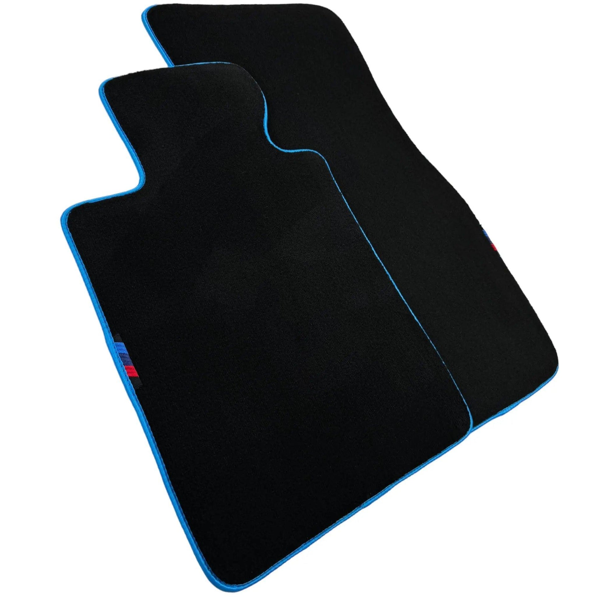 Black Mats For BMW 2 Series G42 2-door Coupe | Sky Blue Trim - AutoWin