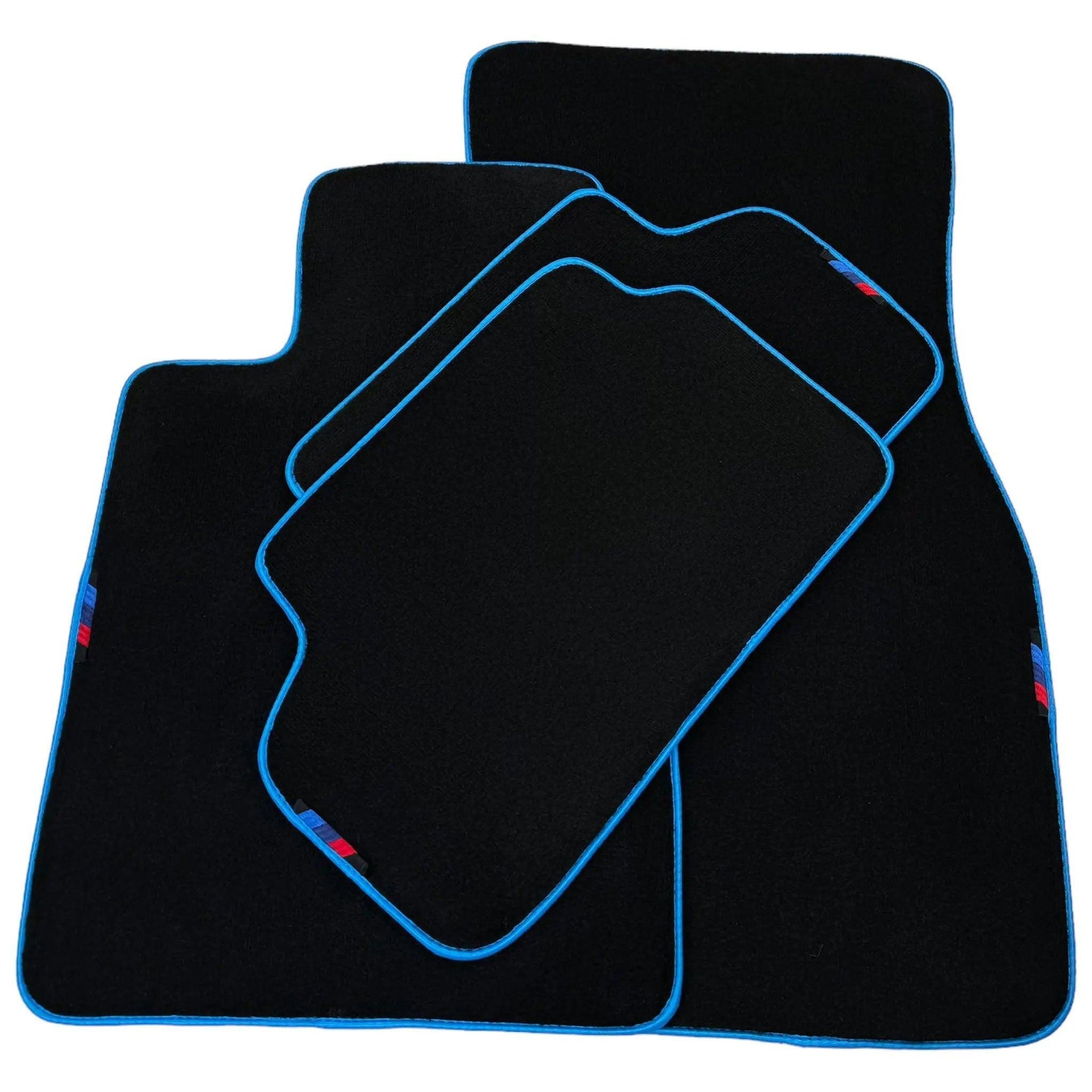 Black Mats For BMW M3 E36 | Sky Blue Trim - AutoWin