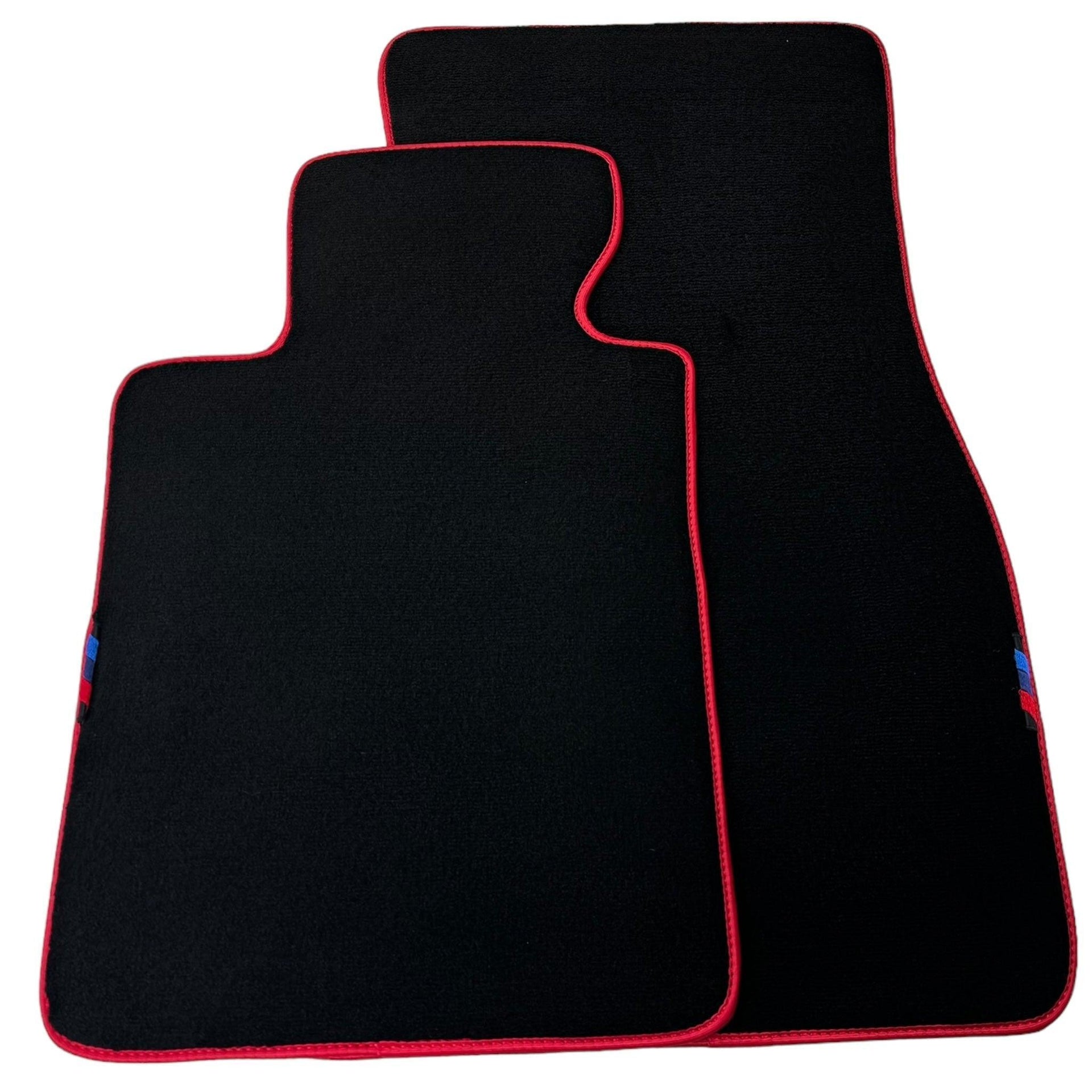 Black Mats For BMW M3 E46 | Red Trim - AutoWin