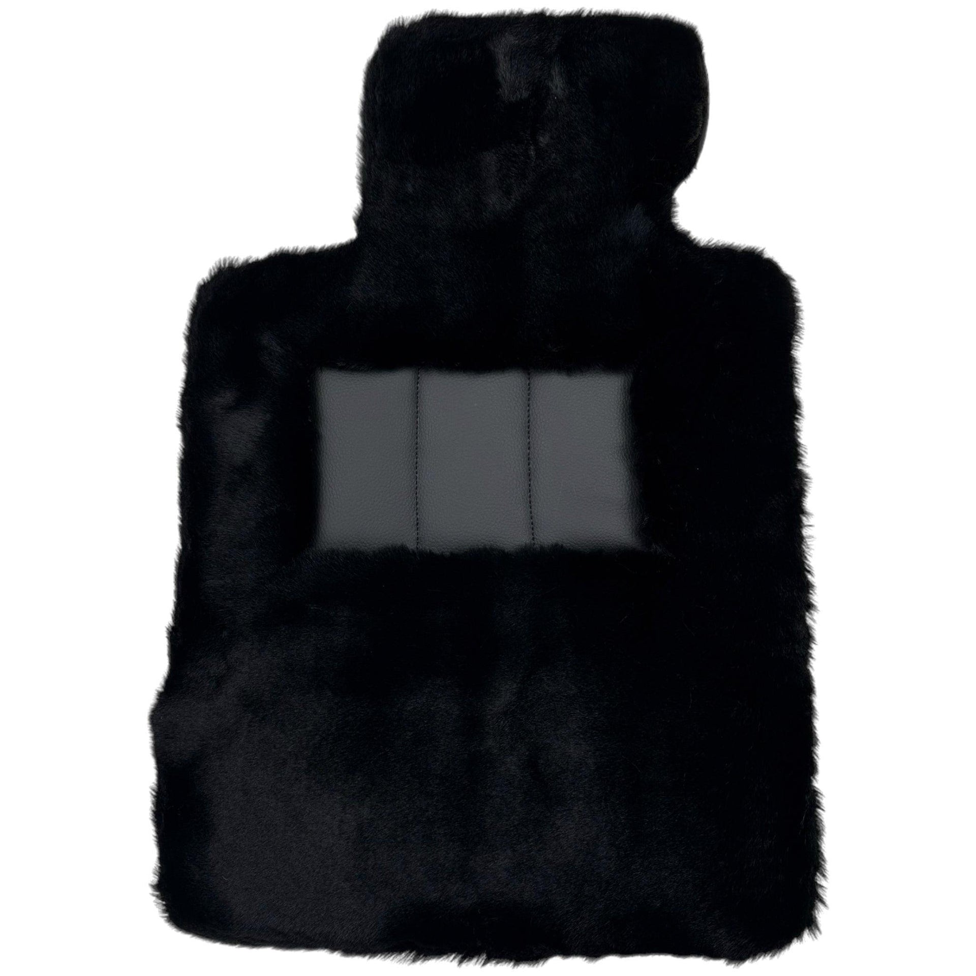 Black Sheepskin Floor Mats For BMW 1 Series E88 Convertible - AutoWin