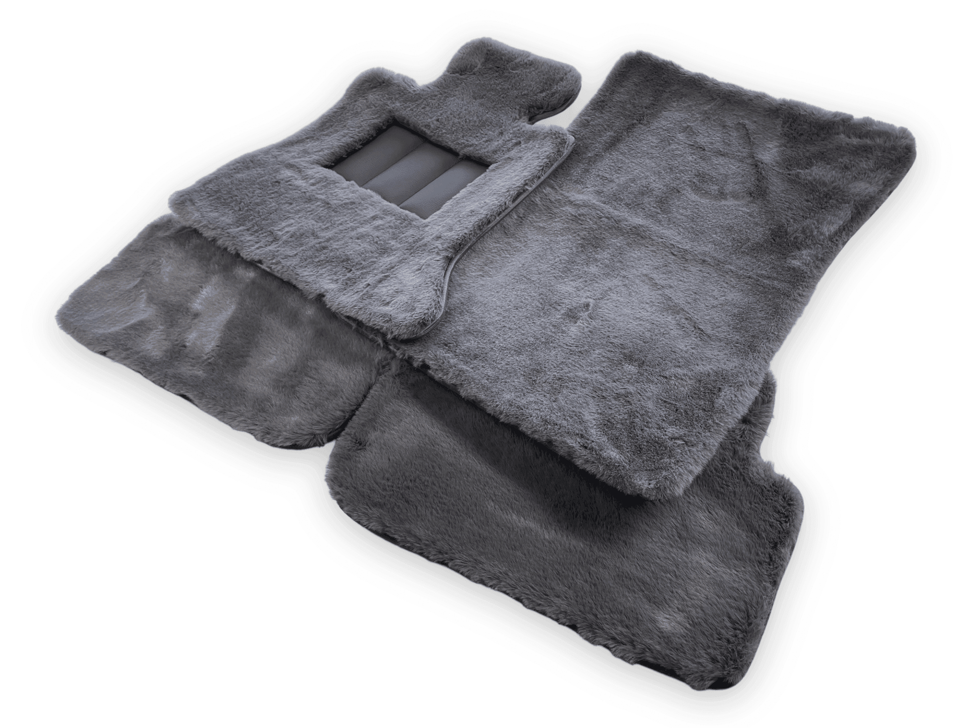 Dark Gray Sheepskin Floor Mats For Rolls Royce Ghost Series I (2010–2020) Er56 Design Brand - AutoWin