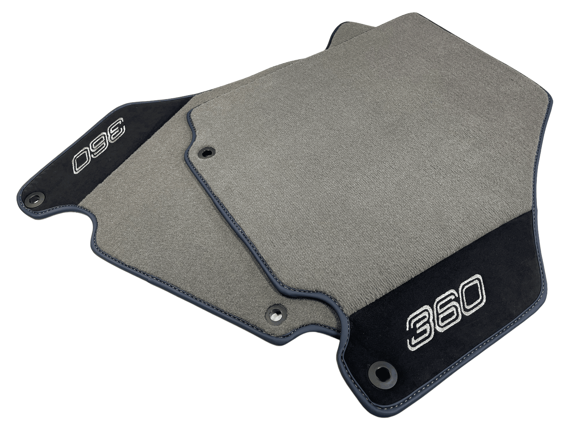 Floor Mats For Ferrari 360 Modena 1999-2005 Gray With Alcantara Leather - AutoWin