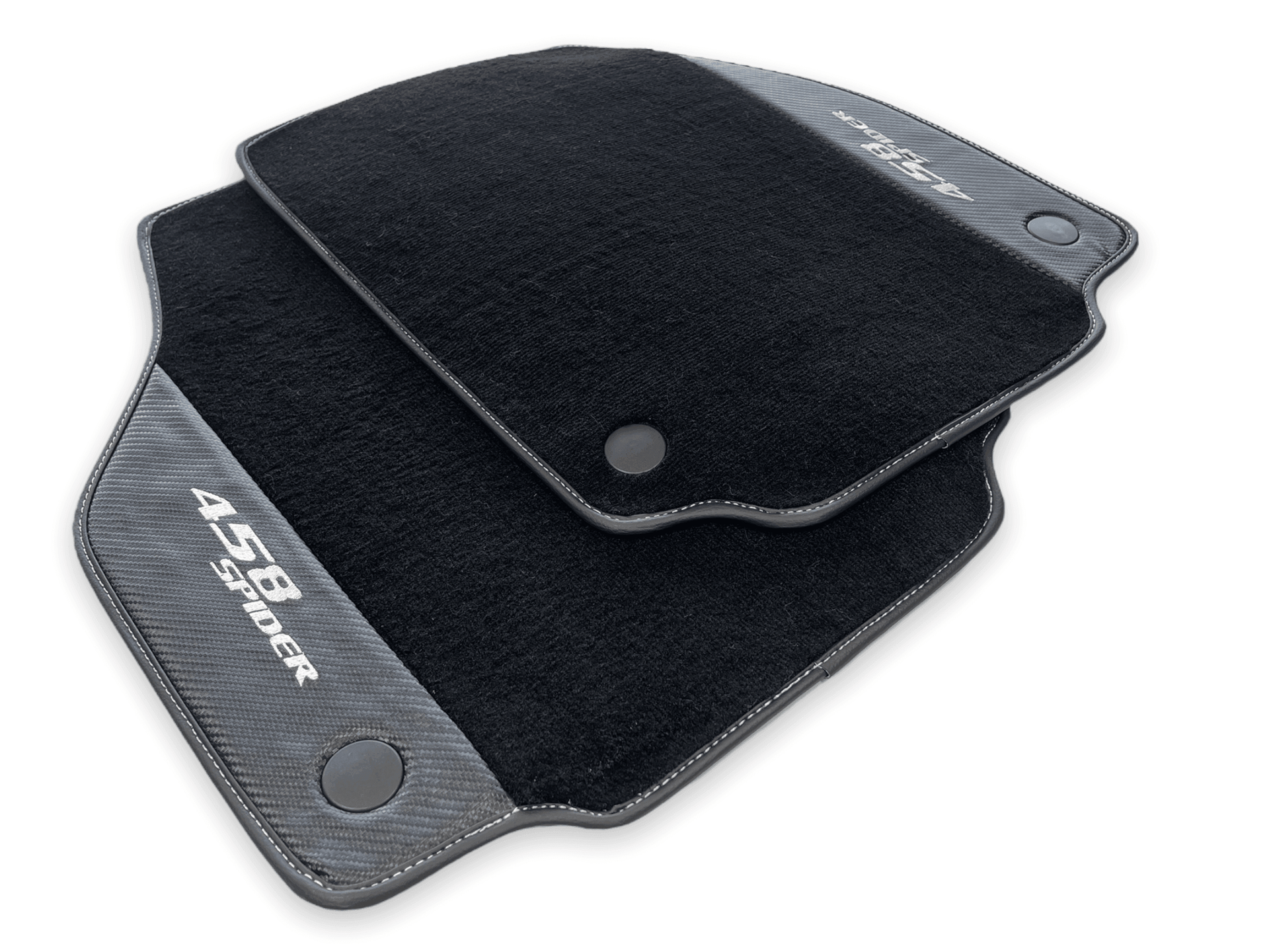 Floor Mats For Ferrari 458 Spider 2012-2015 Carbon Leather - AutoWin