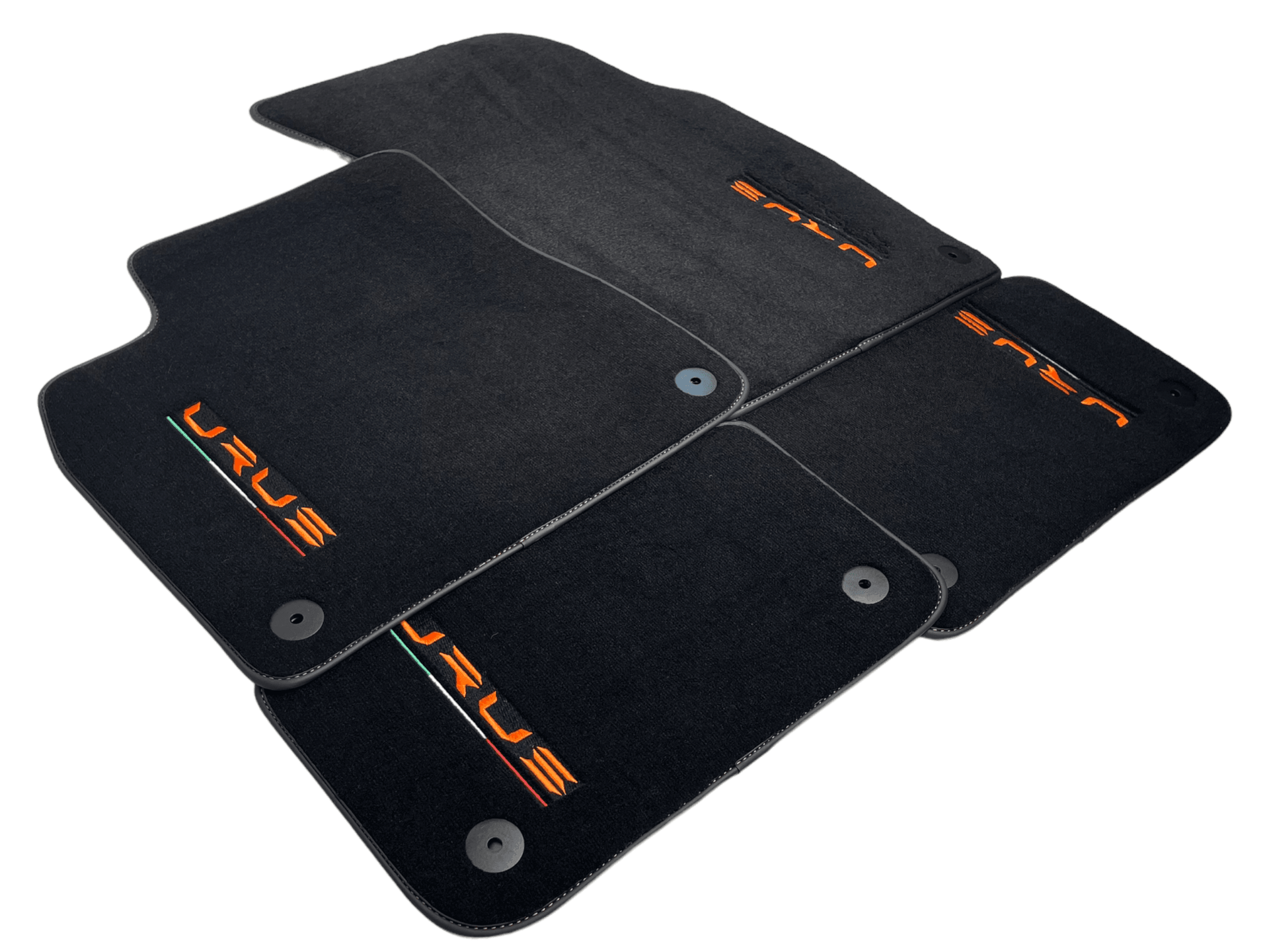 Floor Mats For Lamborghini Urus Black Tailored Orange Edition - AutoWin