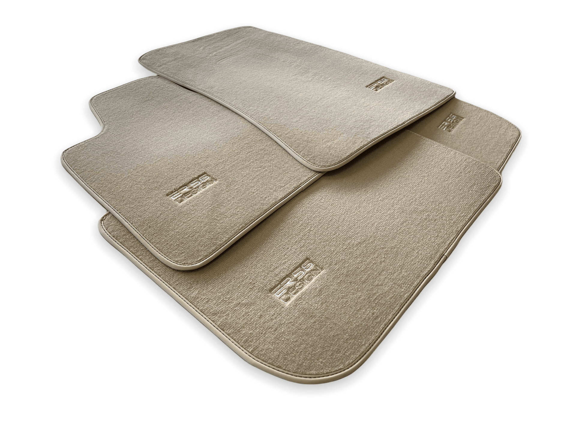 Floor Mats For Rolls Royce Dawn Rr6 2016-2023 Beige ER56 Design - AutoWin