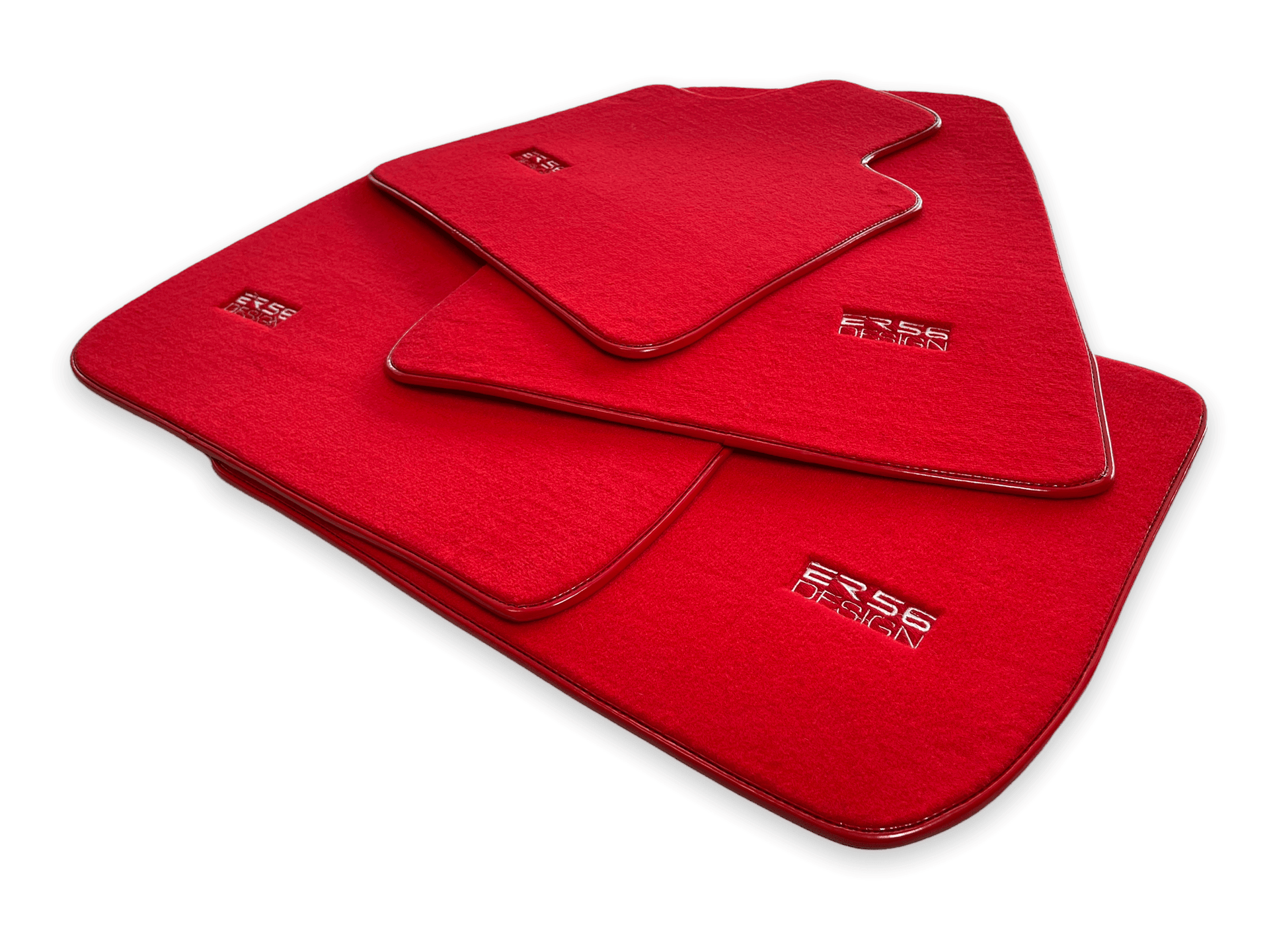Floor Mats For Rolls Royce Dawn Rr6 2016-2023 Red Er56 Design - AutoWin