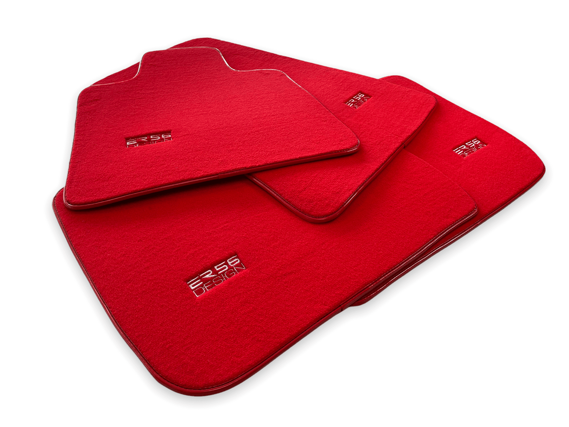 Floor Mats For Rolls Royce Dawn Rr6 2016-2023 Red Er56 Design - AutoWin