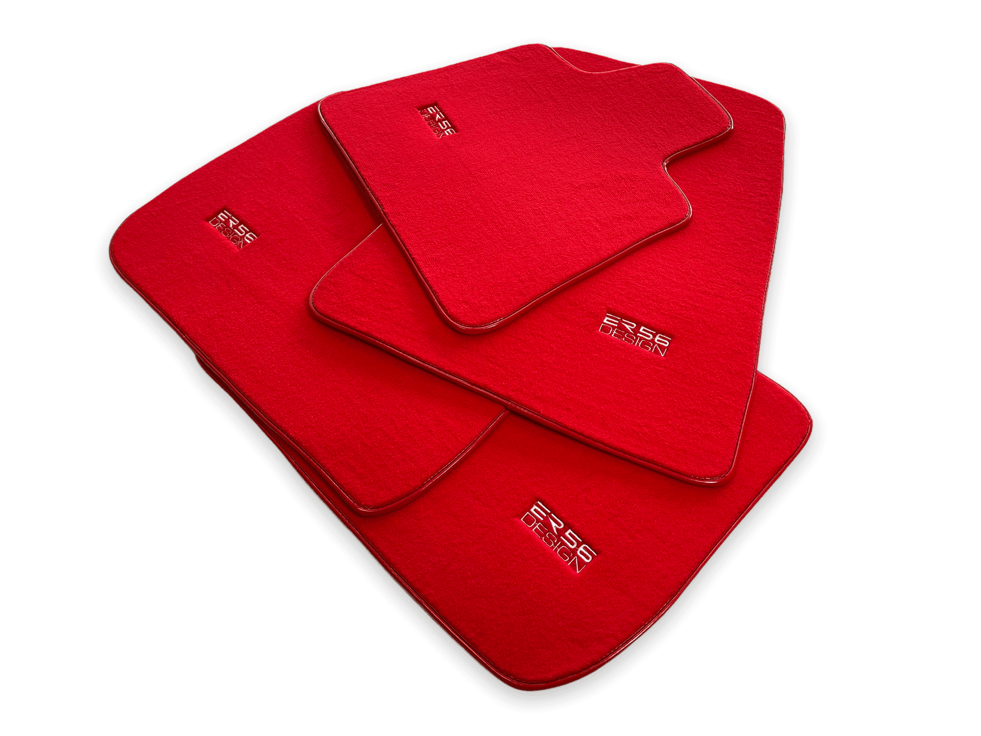 Floor Mats For Rolls Royce Phantom VIII (2017-2024) Red ER56 Design - AutoWin