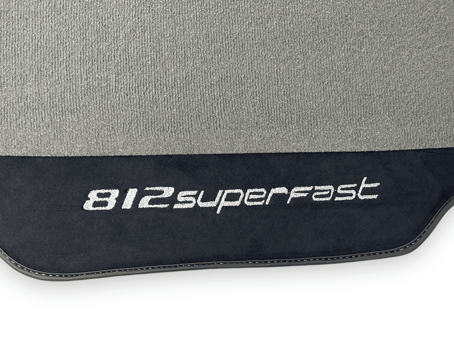 Gray Floor Mats For Ferrari 812 Superfast With Alcantara Leather - AutoWin