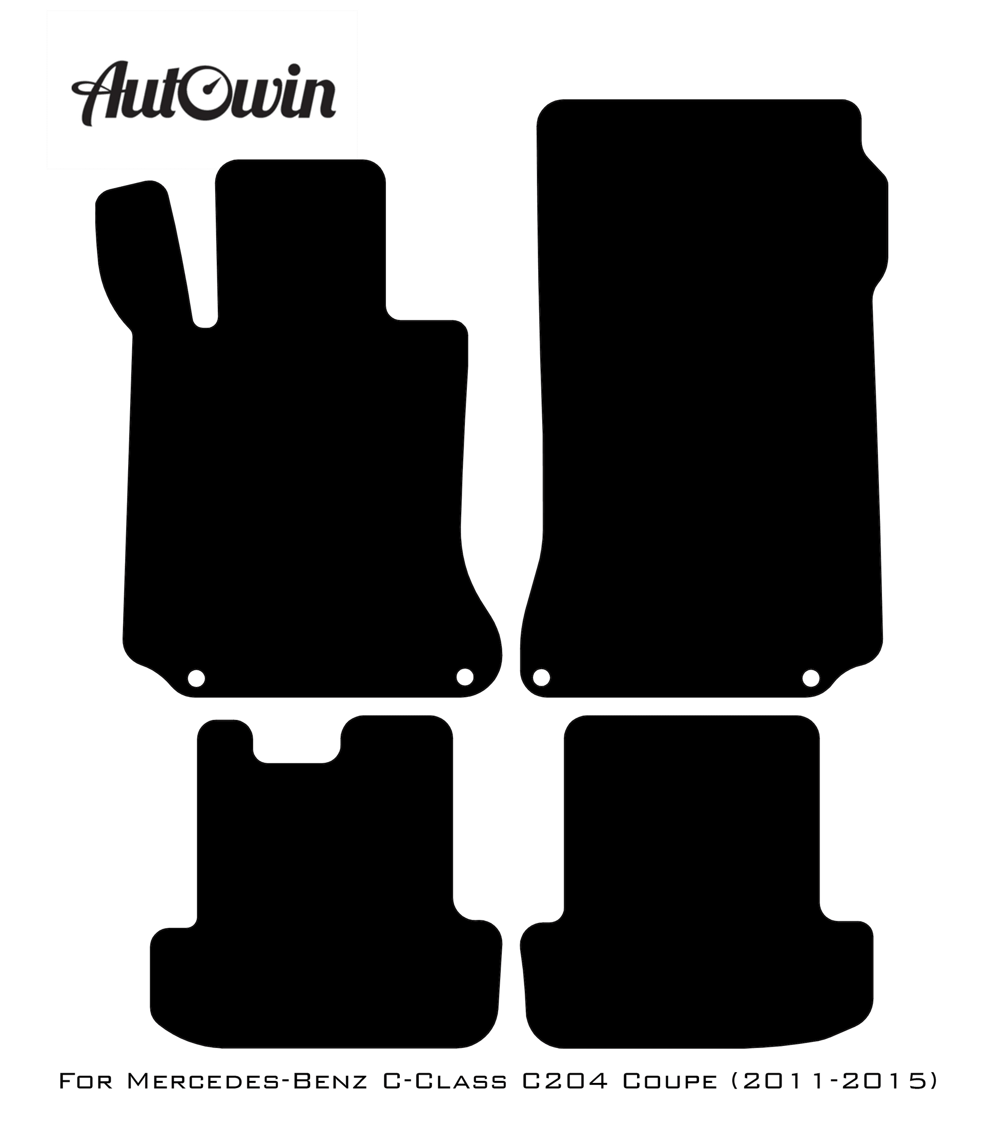 Gray Floor Mats For Mercedes Benz C-Class C204 Coupe (2011-2015) | Limited Edition - AutoWin