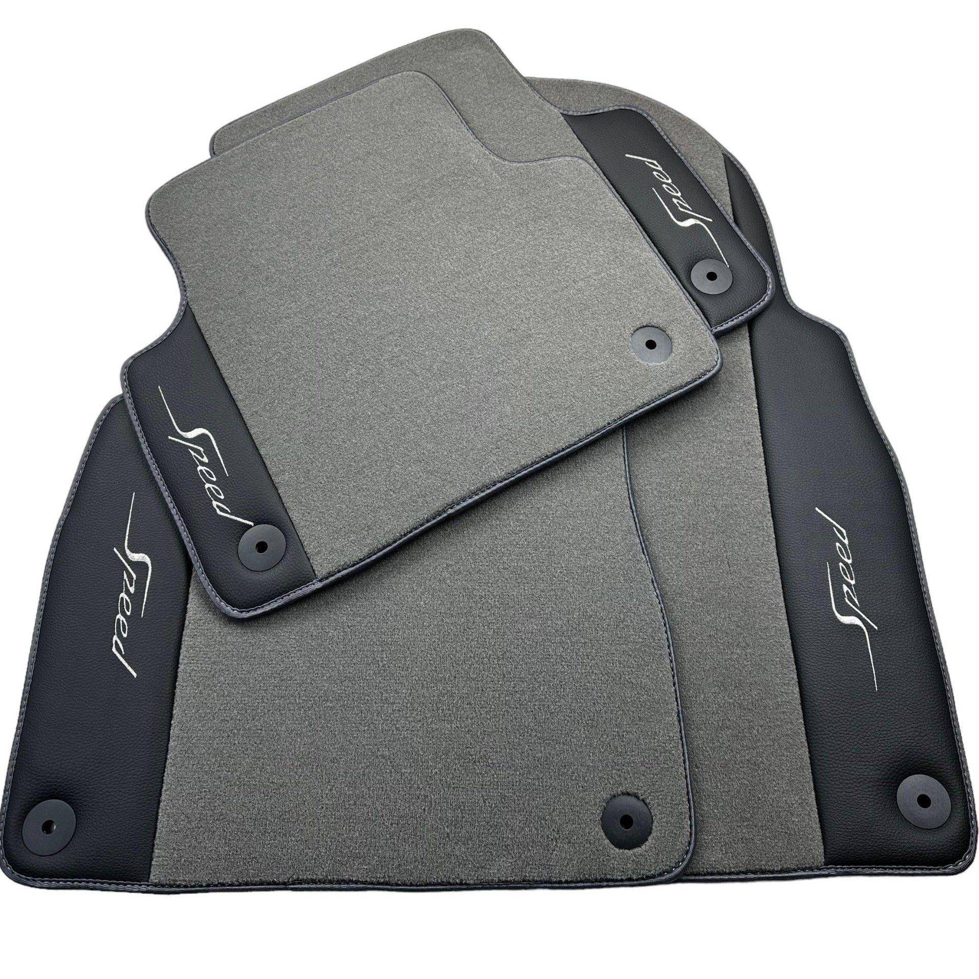 Grey Floor Mats For Bentley Mulsanne (2010-2020) with Leather - AutoWin