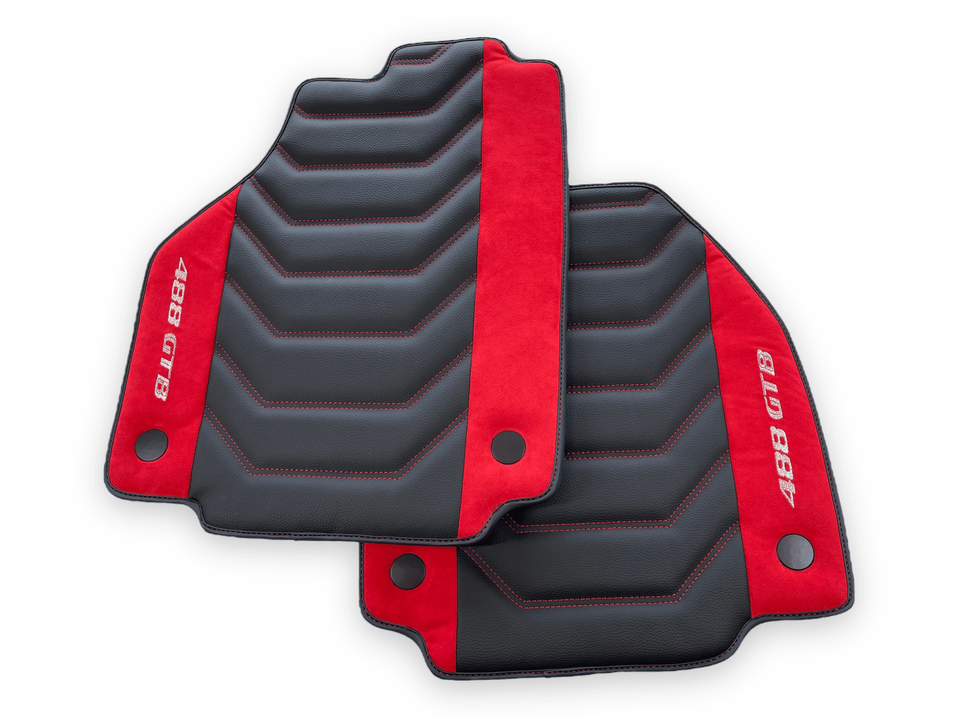 Leather Floor Mats For Ferrari 488 GTB 2015-2022 - AutoWin