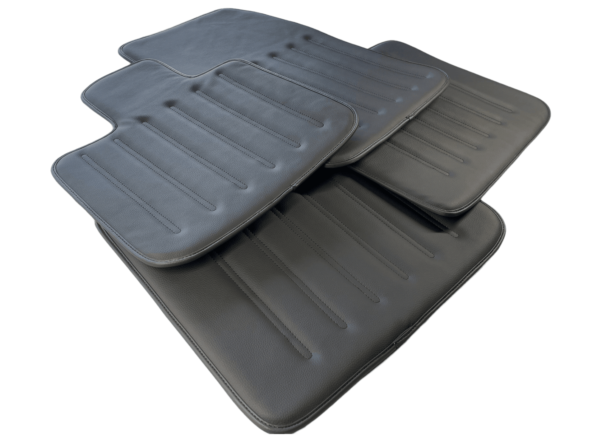 Leather Floor Mats For Rolls Royce Shadow 1965-1977 Black - AutoWin