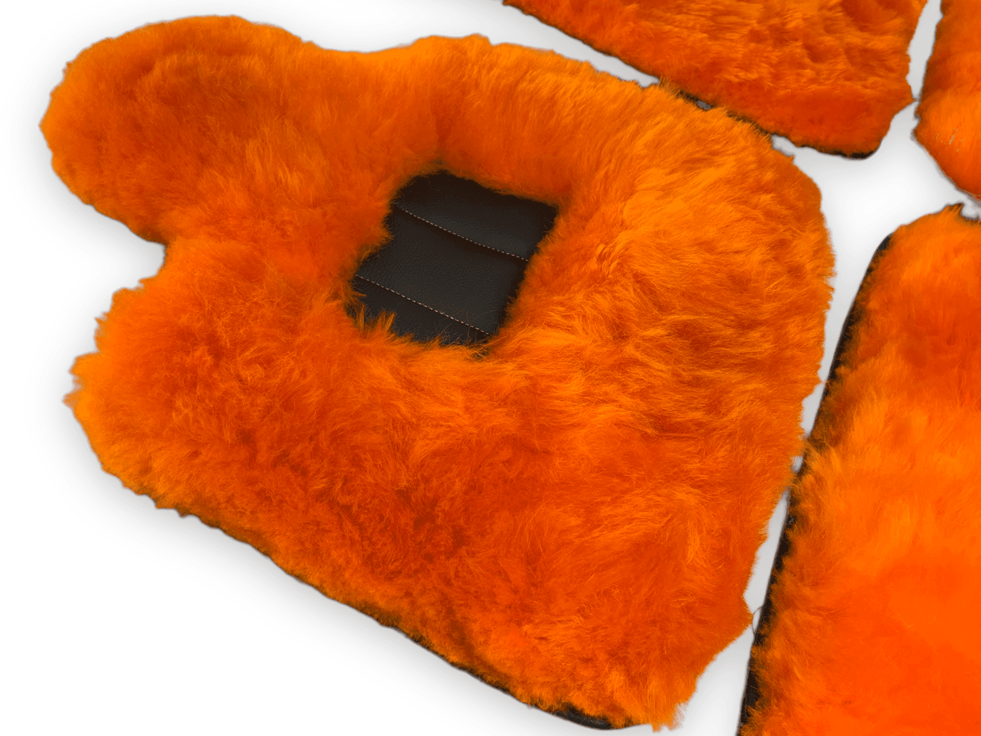 Orange Sheepskin Floor Mats For Rolls Royce Phantom VIII (2017-2024) ER56 Design Brand - AutoWin