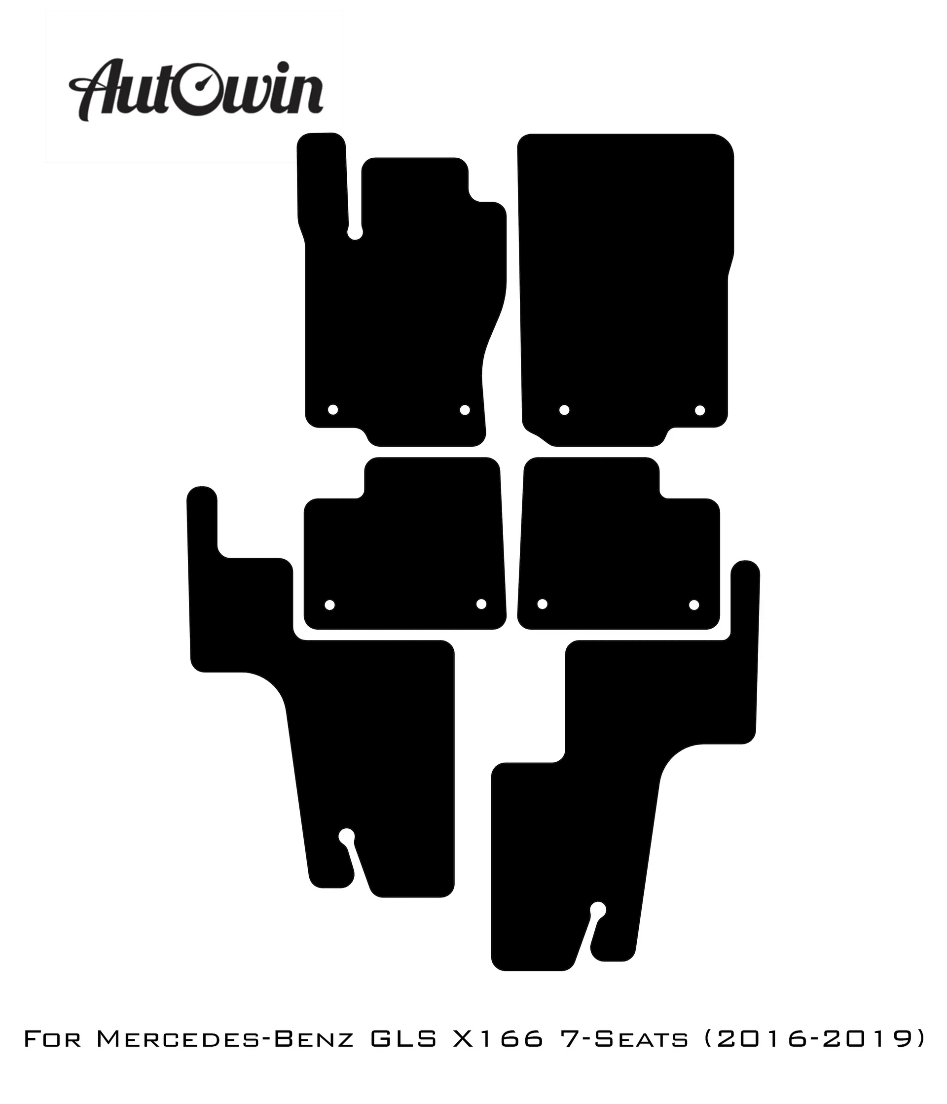 Red Floor Mats For Mercedes Benz GLS-Class X166 (2016-2019) | Limited Edition - AutoWin