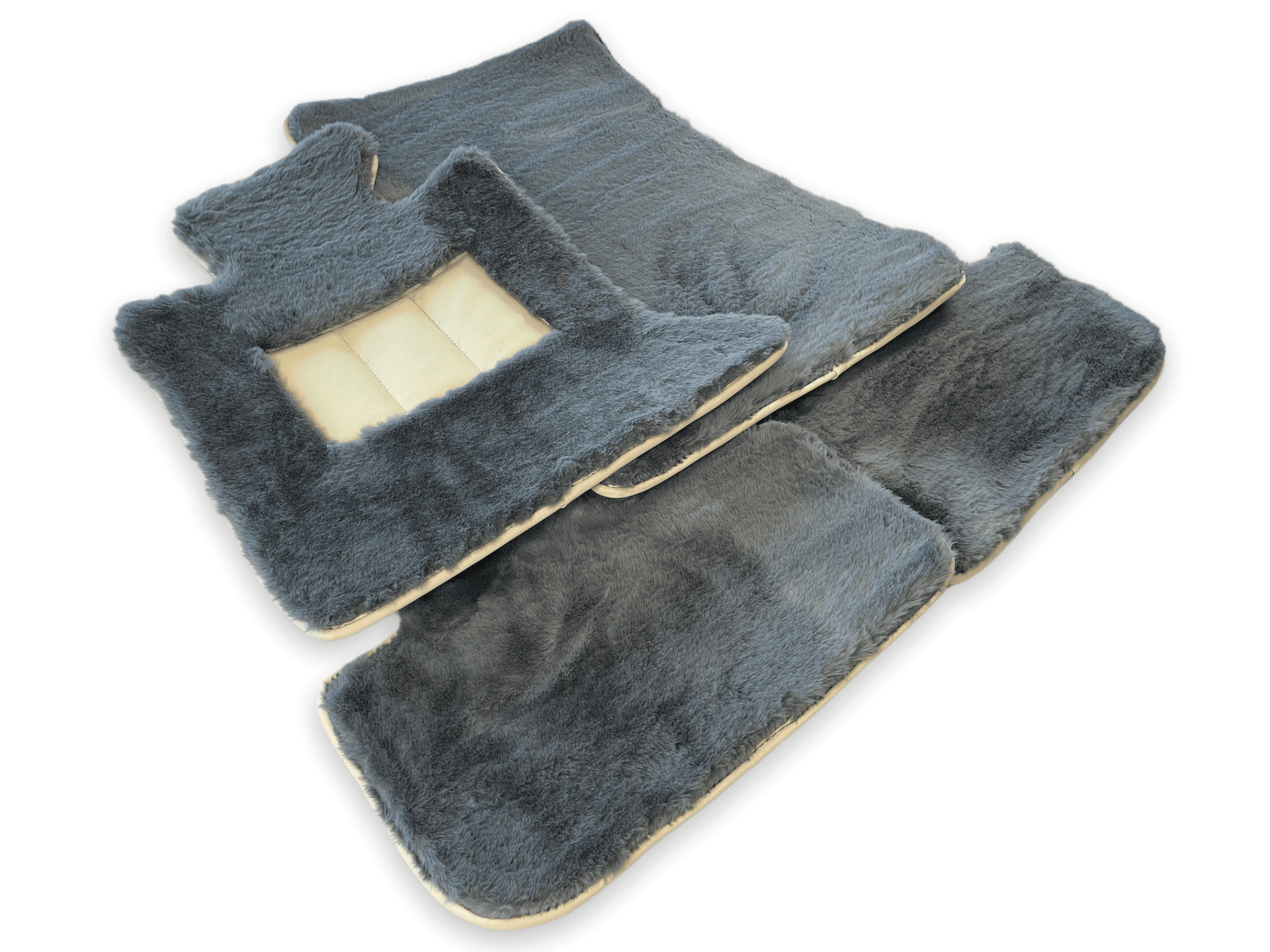 Sheepskin Floor Mats For Rolls Royce Wraith 2013–2023 Er56 Design - AutoWin