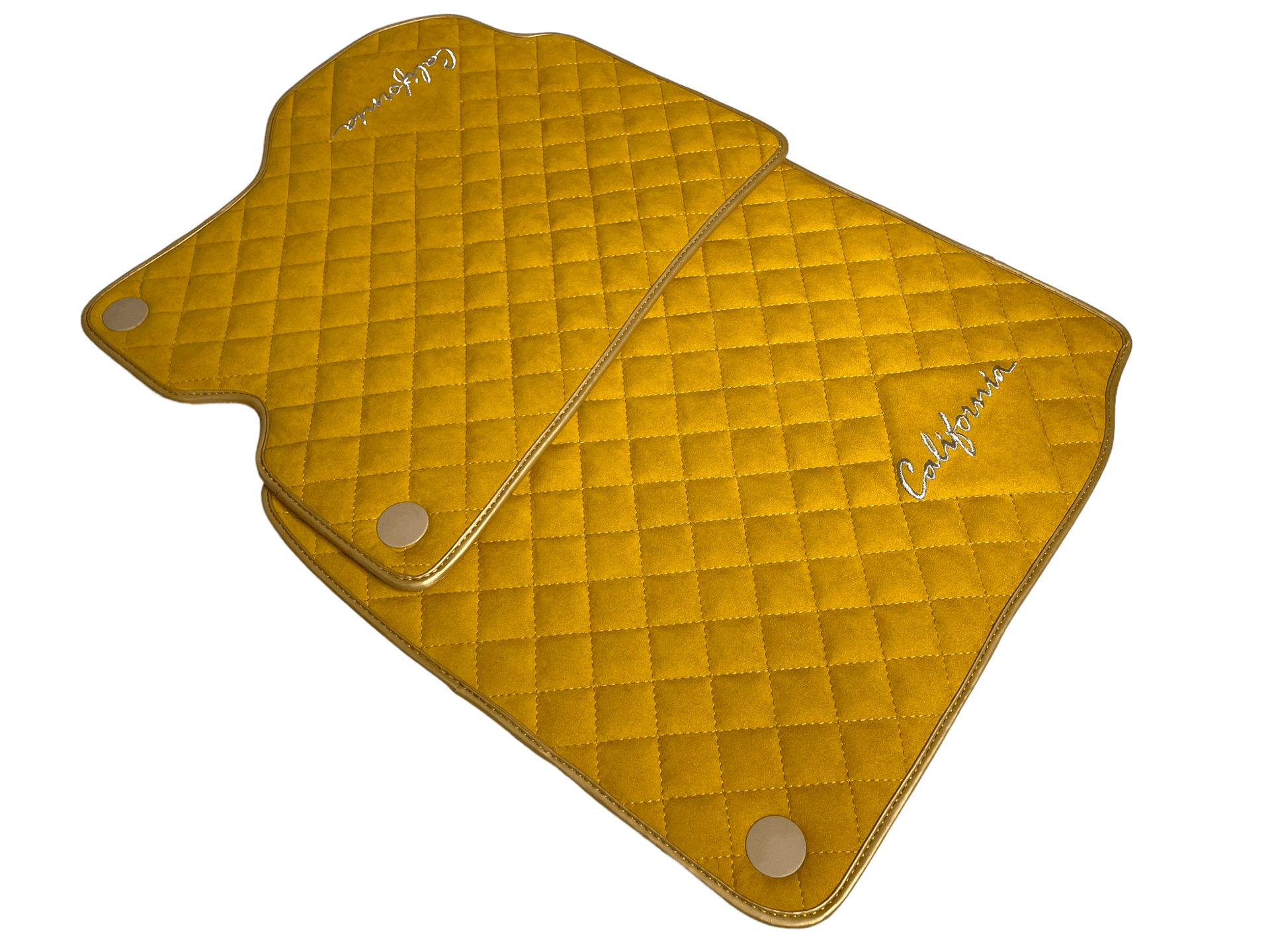 Tan Alcantara Floor Mats For Ferrari California 2008-2014 - AutoWin