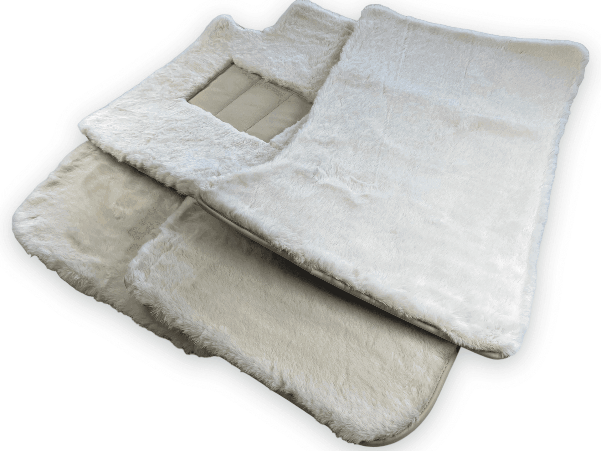 Luxury White Sheepskin Floor Mats for Rolls Royce Ghost Series II (2021-2024)