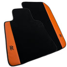 Floor Mats for Rolls Royce Phantom Sedan (2003-2016) with Orange Leather - AutoWin