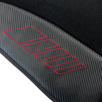 Black Floor Mats for Mercedes Benz C-Class W205 Sedan with Carbon Fiber | AutoWin Edition - AutoWin