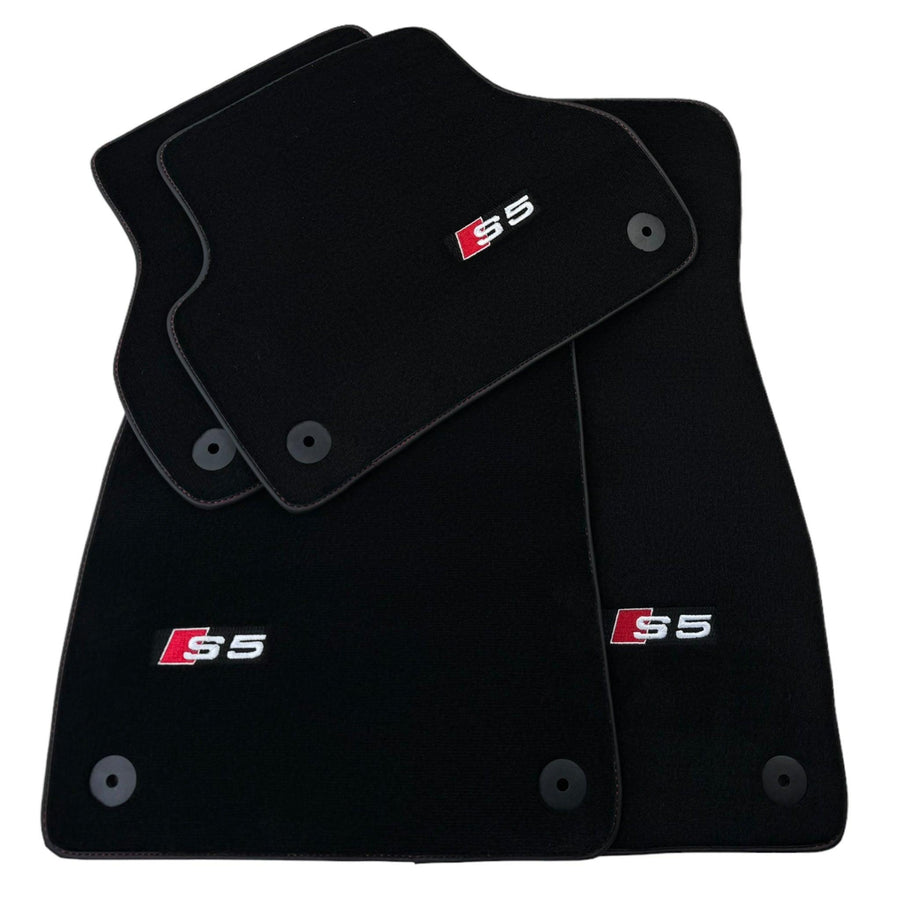 Black Floor Mats for Audi S5 2-door Convertible (2007-2024) - AutoWin