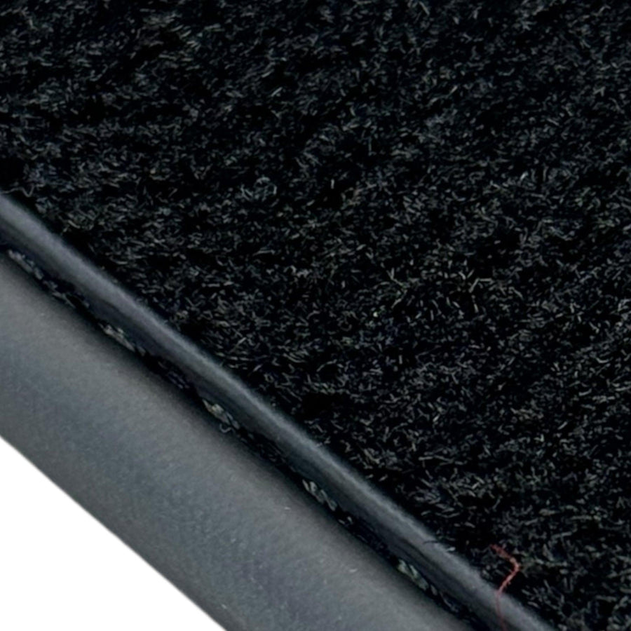 Black Floor Mats for Rolls Royce Phantom Sedan (2003-2016) with Black Leather - AutoWin